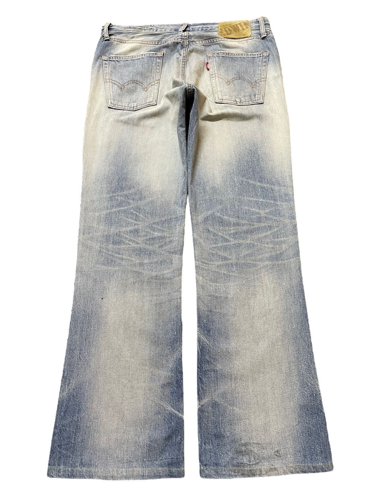 Edwin Vintage Edwin Blue Faded Wash Distress Wide Leg Jeans Size US 32 / EU 48 - 2 Thumbnail