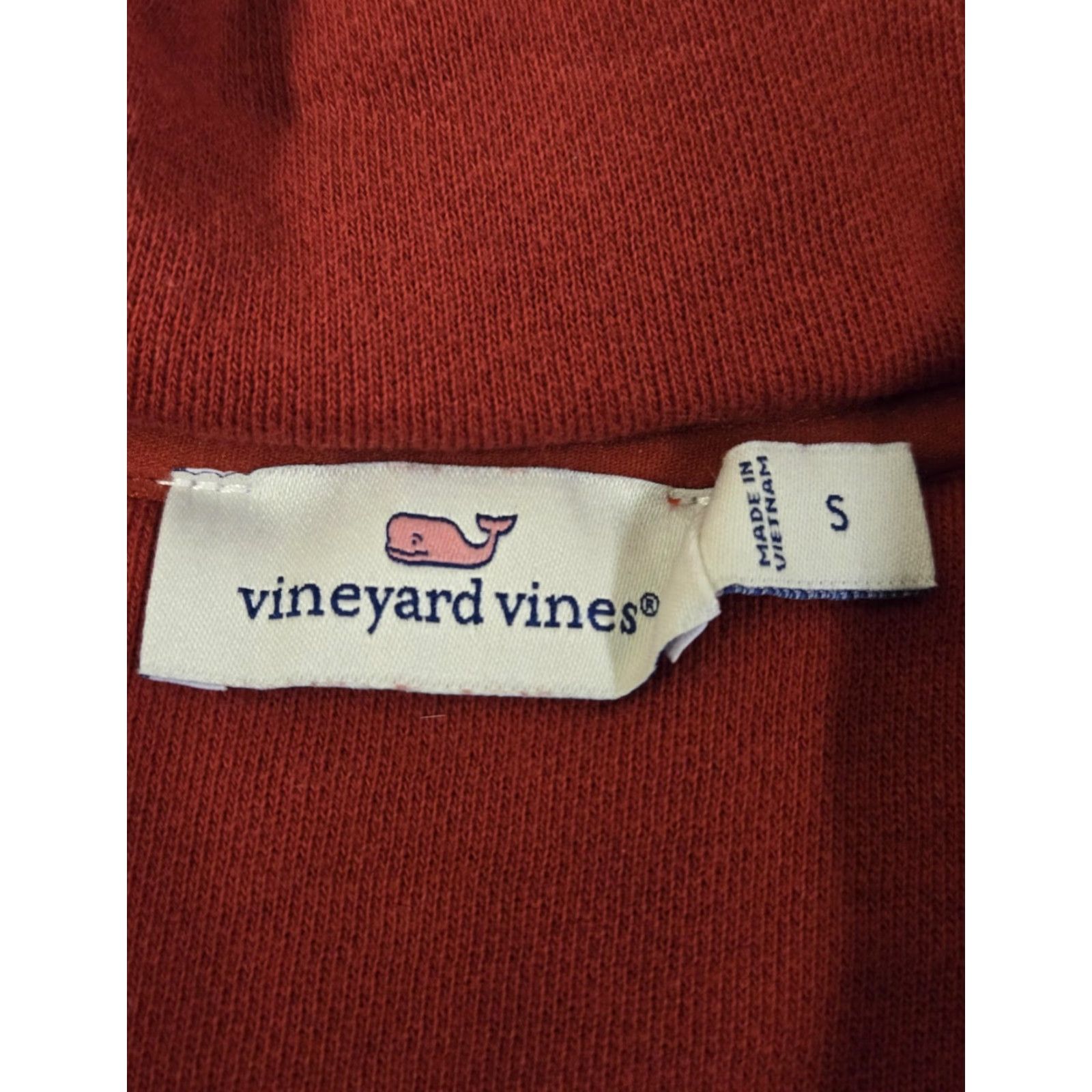 Vineyard Vines Vineyard Vines Shep Shirt Womens S Red Quarter Zip Pullover Sweatshirt Mock Neck 1/4 Zip Preppy Whale Snug Ribbed Cuffs Size S / US 4 / IT 40 - 4 Thumbnail