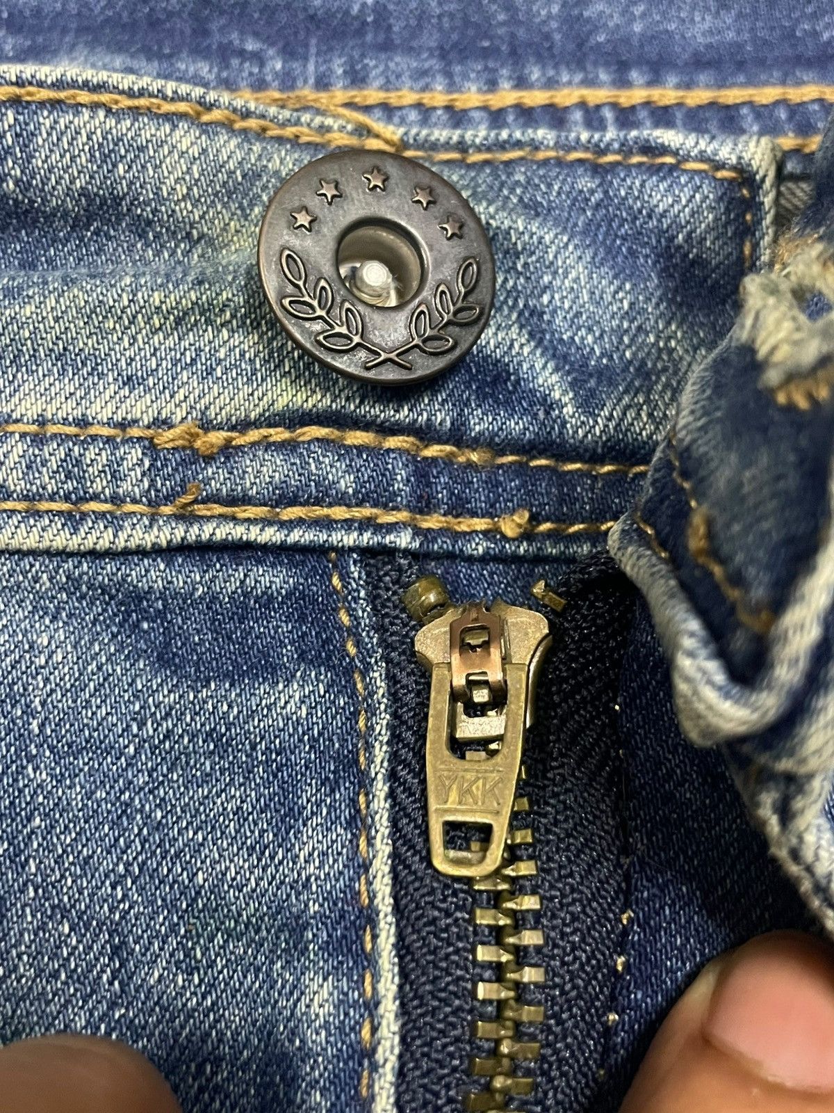 Amiri Vintage Japanese Paint Splat Sashiko Patch High Rise Jeans Size 30" / US 8 / IT 44 - 10 Thumbnail