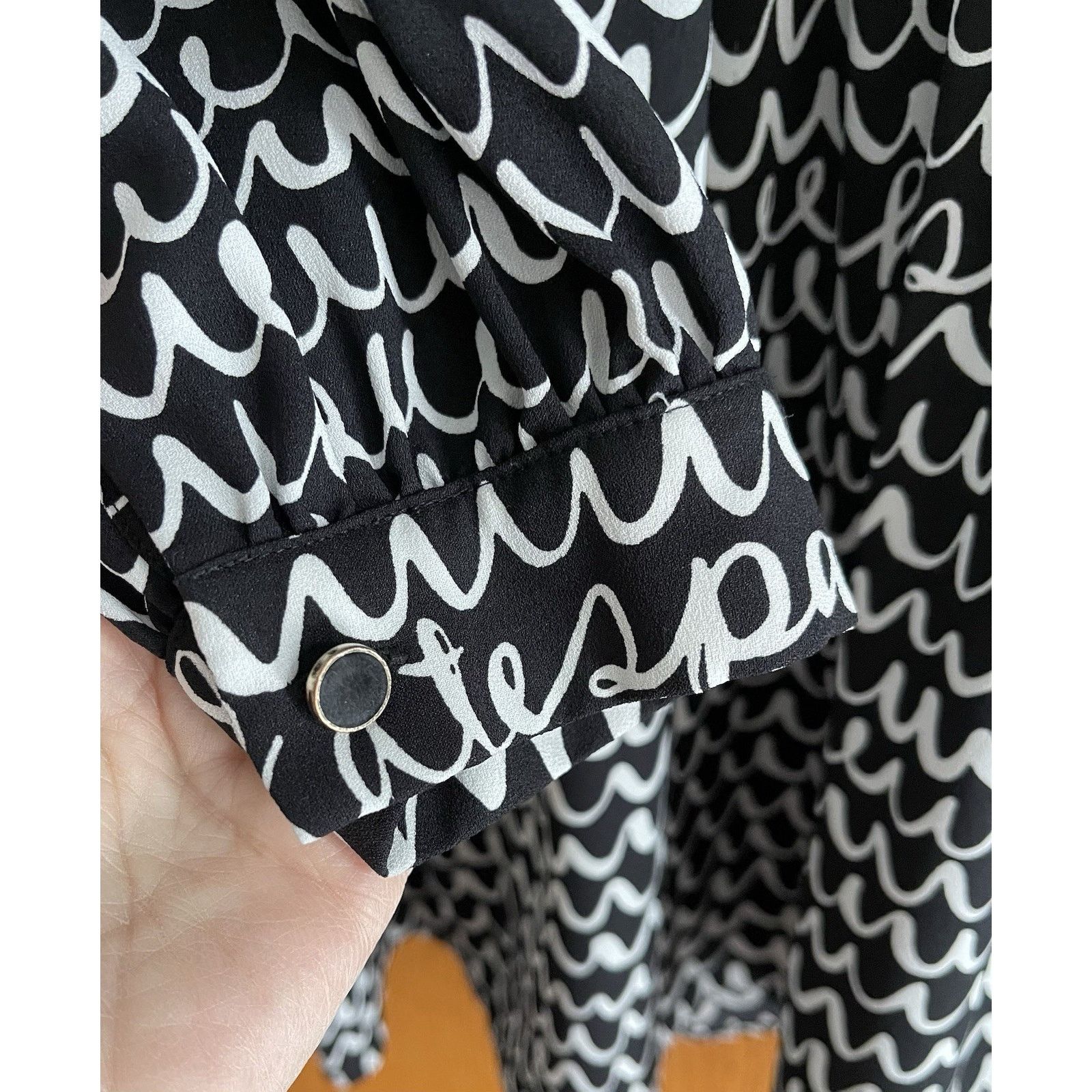 Kate Spade Kate Spade Women's Black Pop Scallop Crepe Mini Dress S $348 Size S / US 4 / IT 40 - 5 Thumbnail