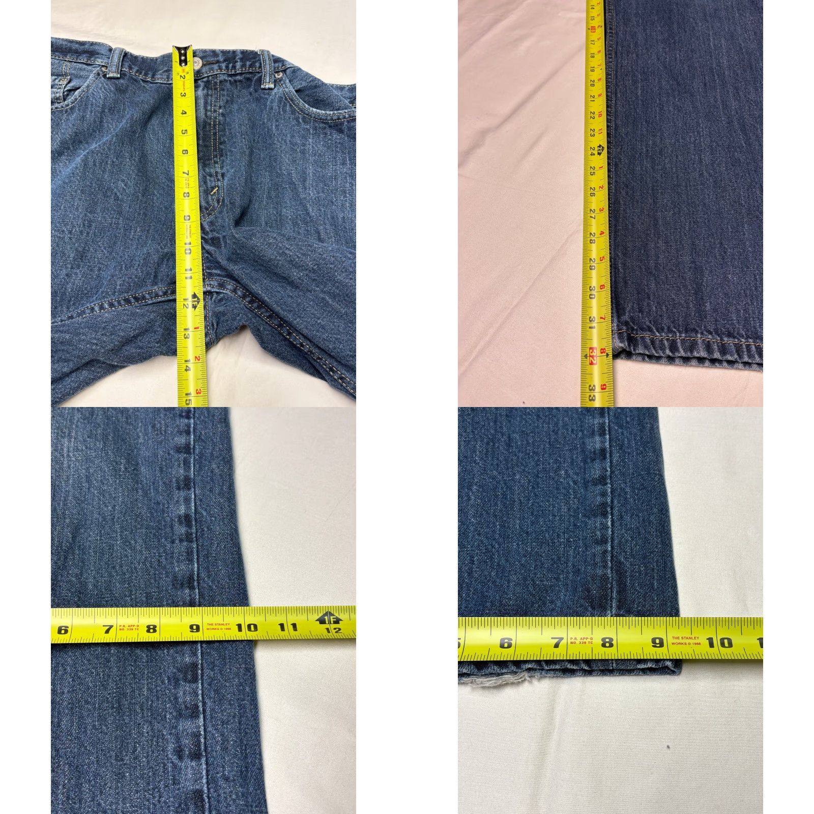Vintage Levi Strauss 505 Jeans Mens Dark Wash Straight Regular Waist 40 Inseam 32 Denim Cotton Zipper Button Pockets 5-Pocket Size US 40 / EU 56 - 9 Thumbnail