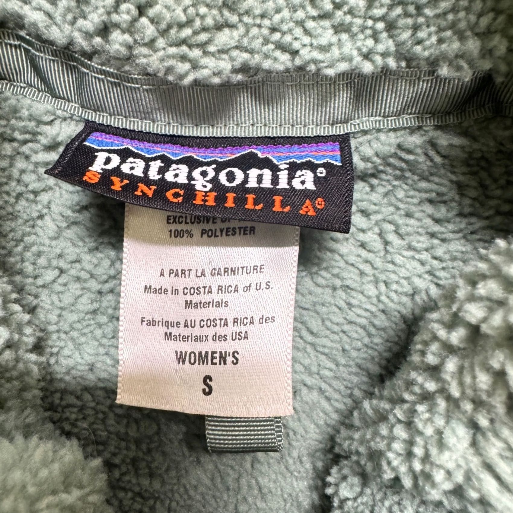 Patagonia Patagonia Synchilla Faux Fur Teddy Women Jacket Full Zip Size S Green Cotton Blend Basic Jacket Womens S Green Size S / US 4 / IT 40 - 3 Thumbnail