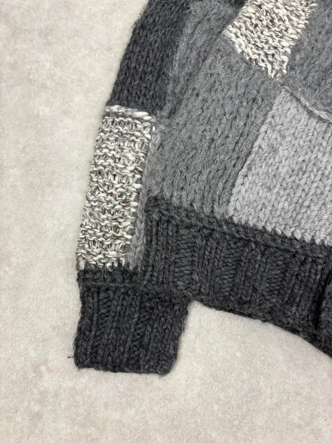 Dolce & Gabbana AW2010 Dolce & Gabbana Grey Patchwork Wool Cardigan Size US L / EU 52-54 / 3 - 8 Thumbnail