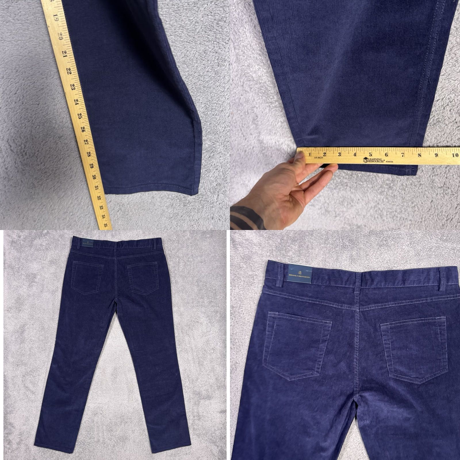 Brooks Brothers Brooks Brothers Pants Mens 35x32 Corduroy Slim Chino 5 Pocket Straight Leg 35 Blue Regular Vintage: No Size US 35 - 8 Thumbnail