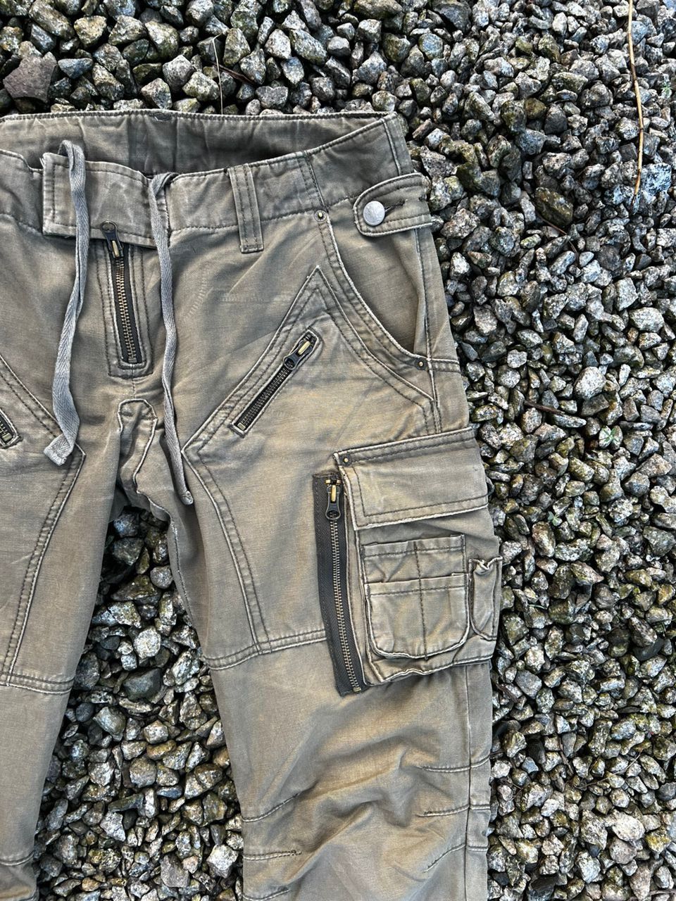 PPFM Japanese Brand PPFM Sunfaded Distress Cargo Pants Size US 34 / EU 50 - 4 Thumbnail