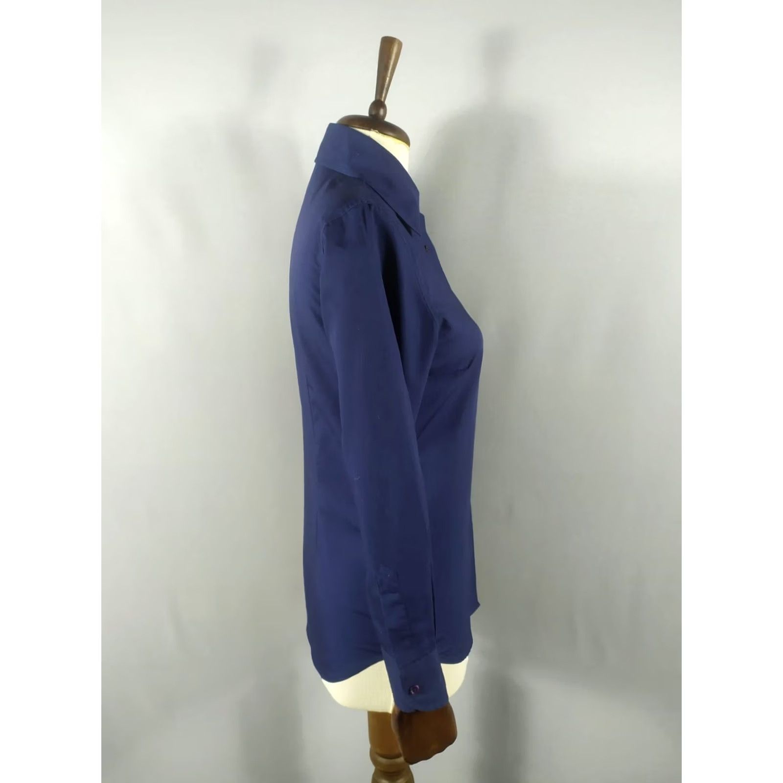 Suitsupply Suitsupply Shirt Size 36 100% Cotton Blue Button-Up Women's Size XS / US 0-2 / IT 36-38 - 3 Thumbnail