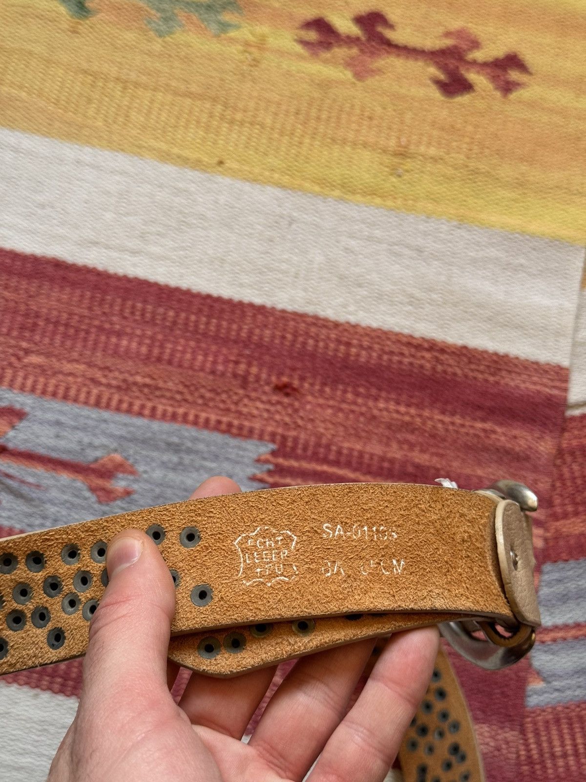 Genuine Leather Vintage Women’s 00’s y2k Genuine Leather Japanese Belt Size ONE SIZE - 7 Thumbnail