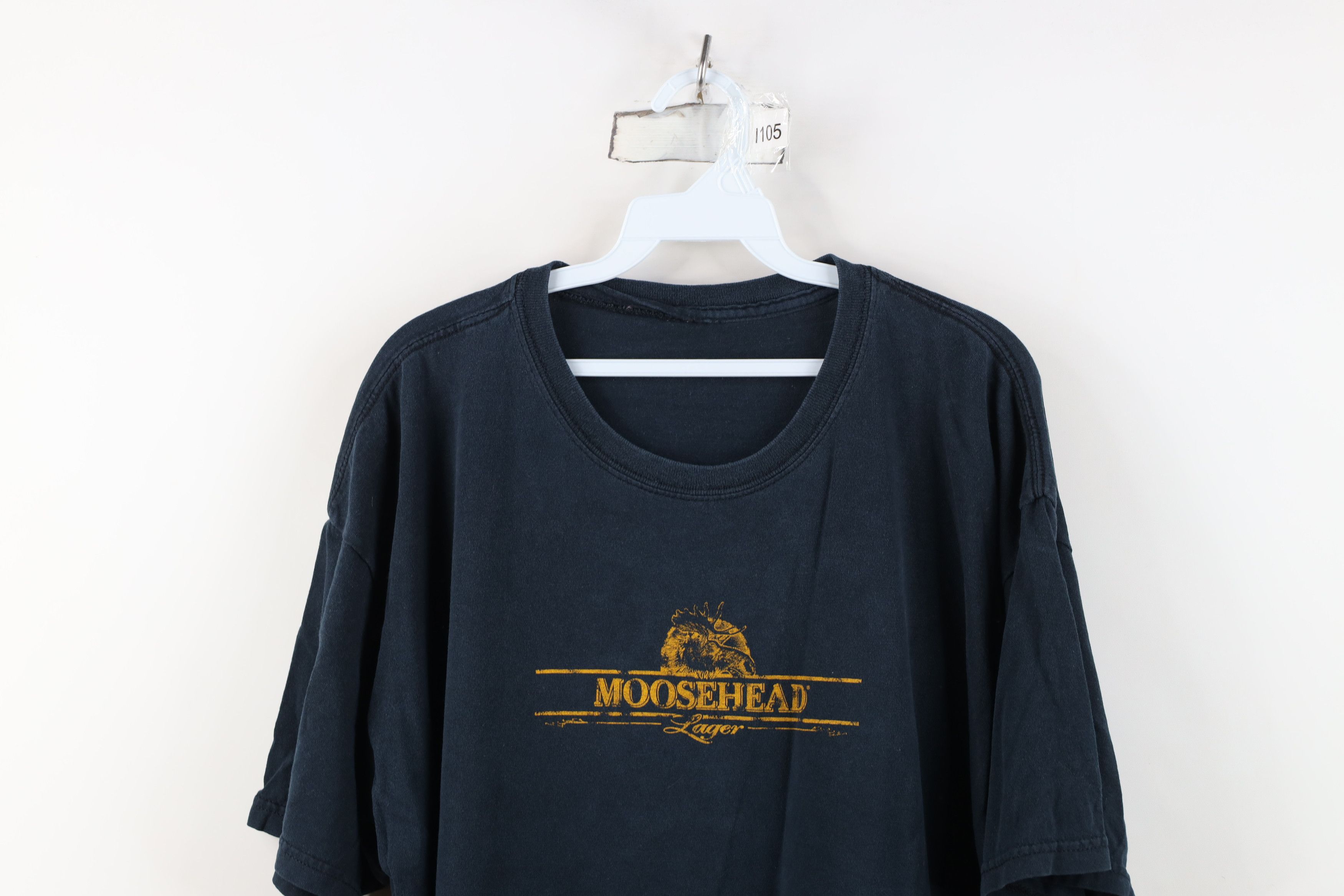 Vintage Vintage Y2K Streetwear Spell Moosehead Lager T-Shirt Blue Size US XXL / EU 58 / 5 - 2 Thumbnail