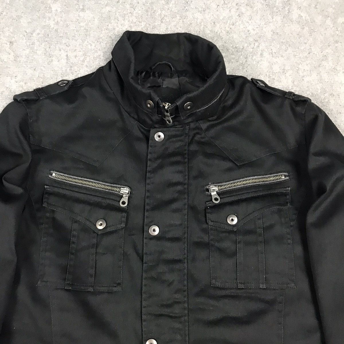 If Six Was Nine × Japanese Brand × Tornado Mart MOSSIMO BLACK PUNK JAPAN ZIPPER JACKET Size US XL / EU 56 / 4 - 2 Thumbnail