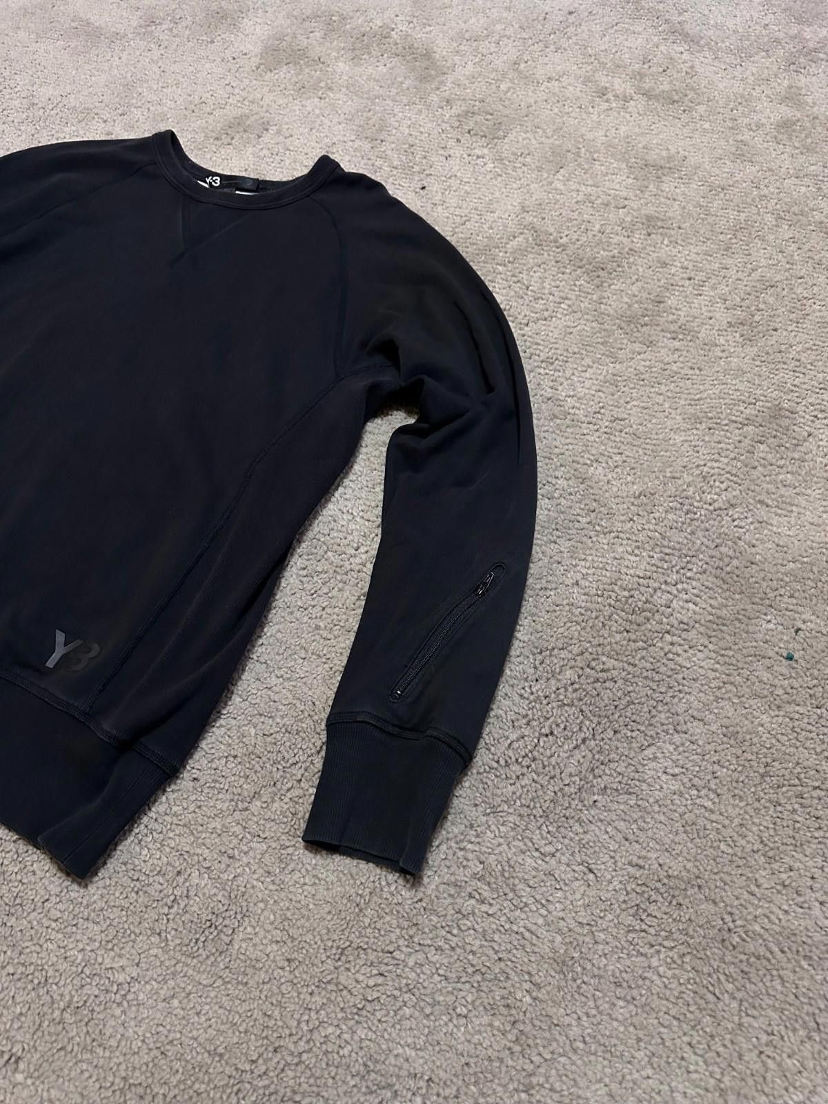 Yohji Yamamoto Y-3 Mens Sweatshirt Medium Black Yohji Yamamoto Adidas Logo Size US M / EU 48-50 / 2 - 4 Thumbnail