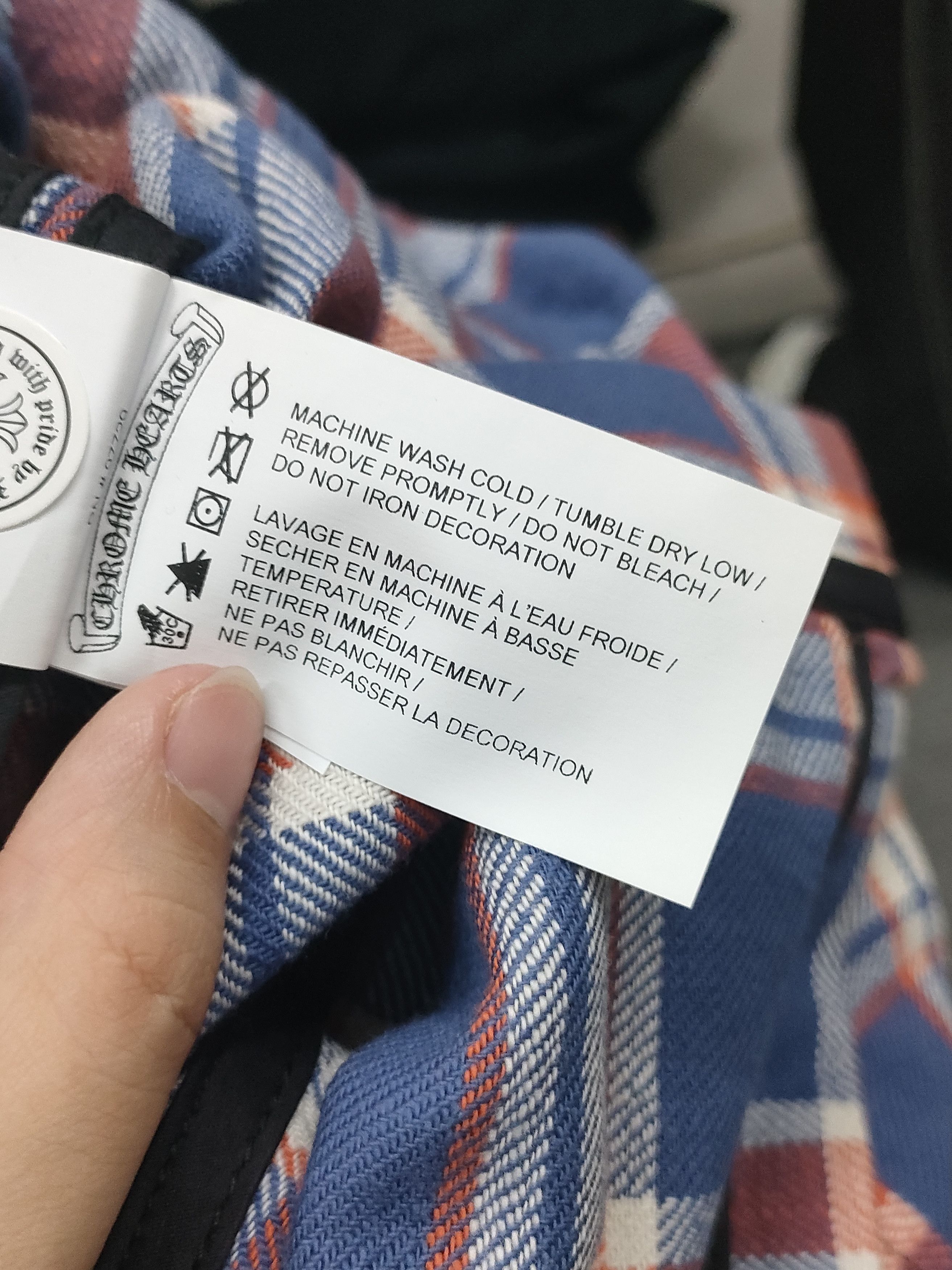 Chrome Hearts Chrome Hearts Blue & Red Plaid Cropped Flannel Shirt Jacket Size US S / EU 44-46 / 1 - 9 Thumbnail