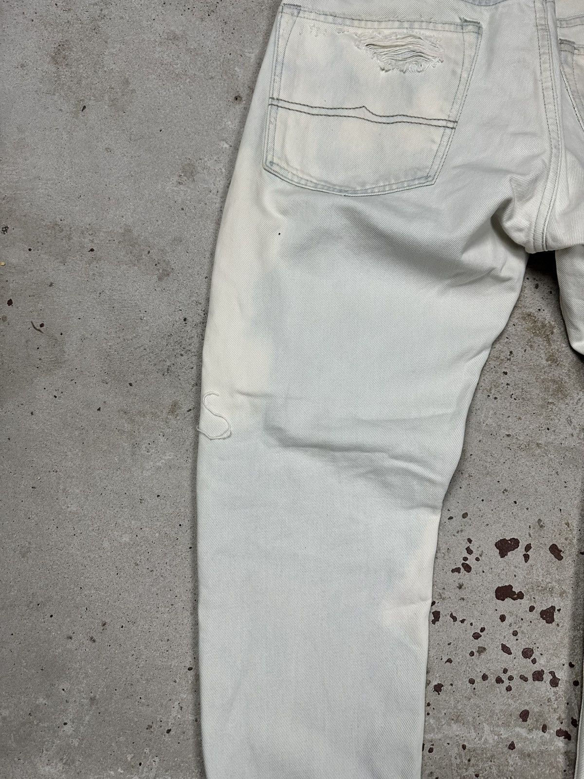 Polo Ralph Lauren × Vintage Vintage Y2K Ralph Lauren Distressed Bleached Denim Pants Size US 31 - 14 Thumbnail