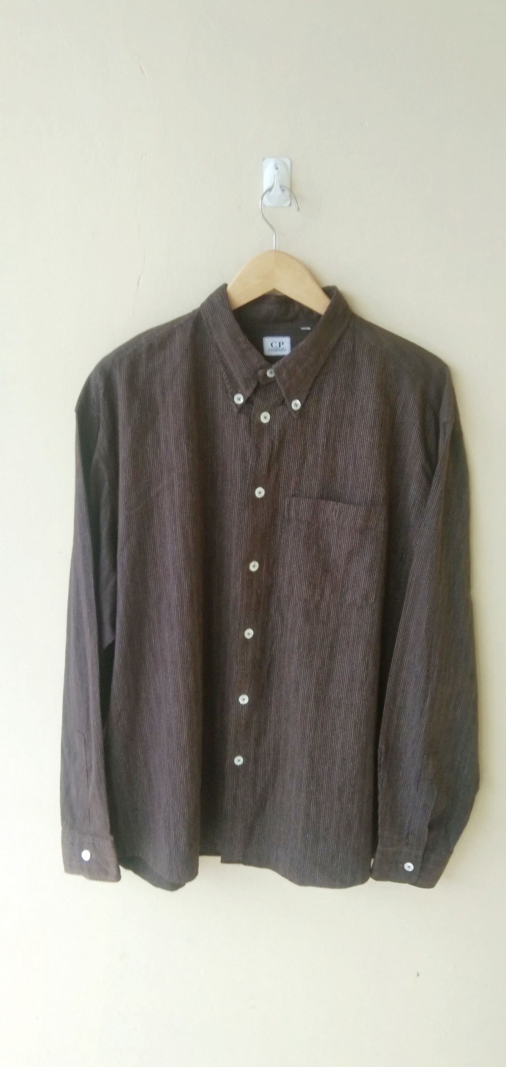 C.P. Company × Vintage Cp company brown stripe button shirt Size US XL / EU 56 / 4 - 1 Thumbnail