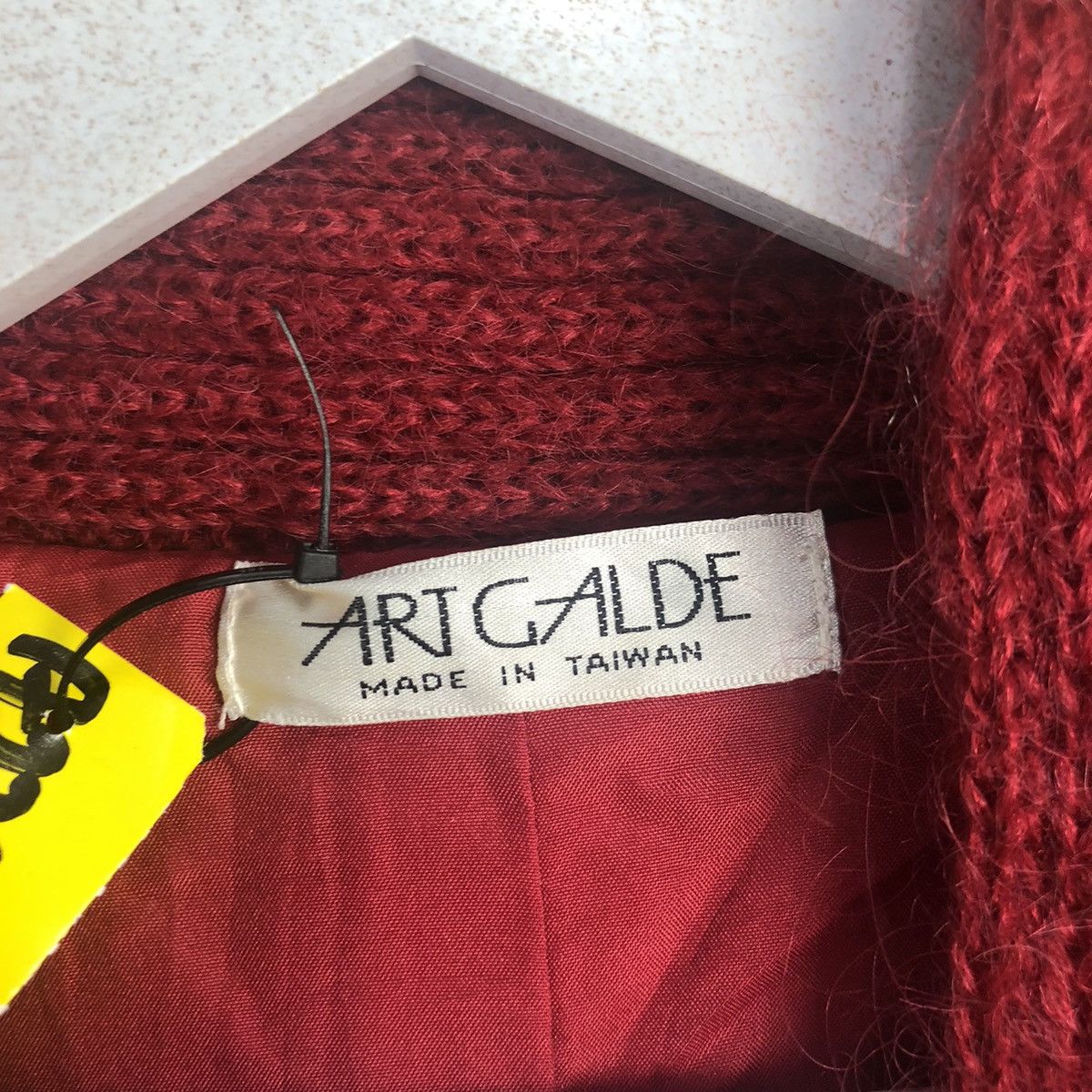 Homespun Knitwear Art Galde Red vintage Cardigan mohair Knitwear #A2265 Size XL / US 12-14 / IT 48-50 - 10 Thumbnail