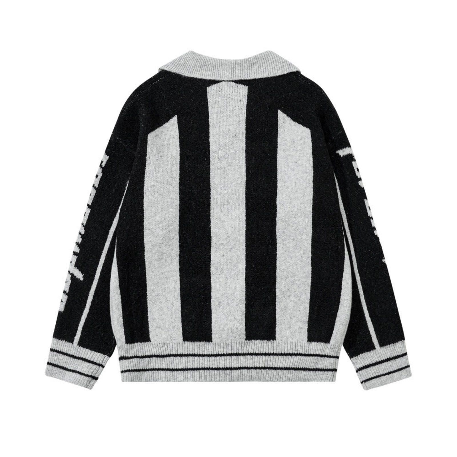 Vintage Striped Knit Polo Sweater, Casual Fit Sweater Size US M / EU 48-50 / 2 - 2 Thumbnail