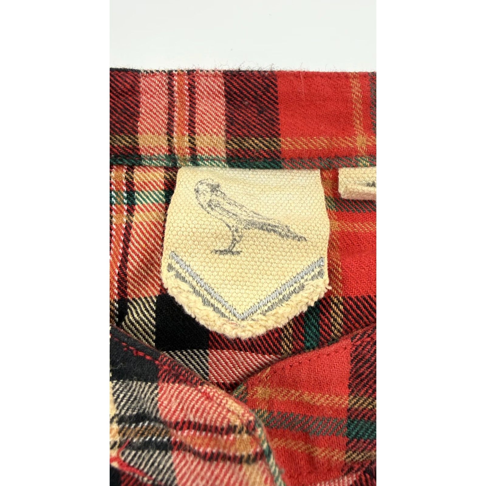 Z Supply VINTAGE Z SUPPLY Flannel Shirt Women’s Medium Red Plaid Band Collar Workwear Casual Adult M Red Plaid Mens? Size M / US 6-8 / IT 42-44 - 6 Thumbnail