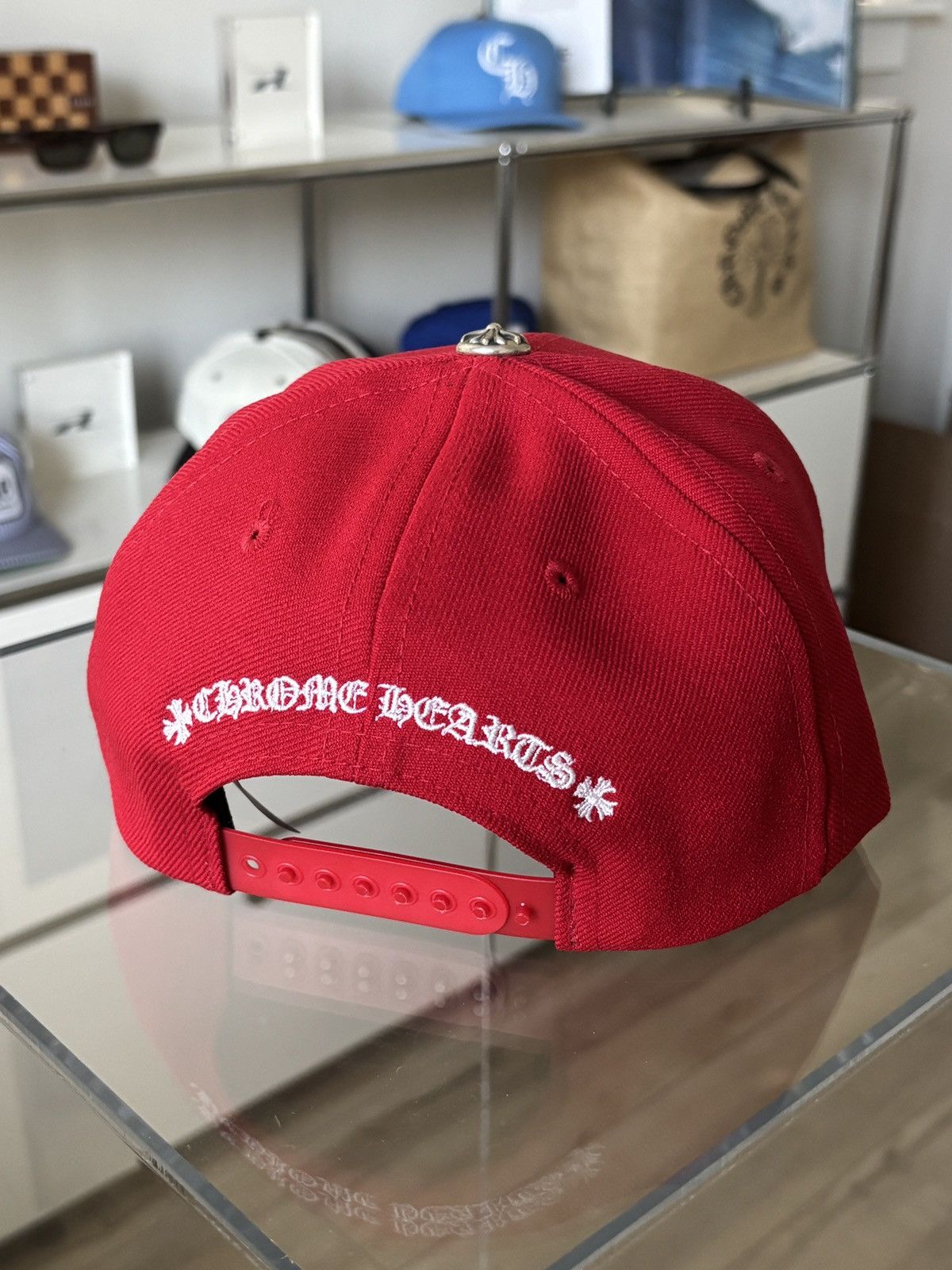 Chrome Hearts CHROME HEARTS | NEW RED CH EMBROIDERED LOGO HAT Size ONE SIZE - 6 Thumbnail