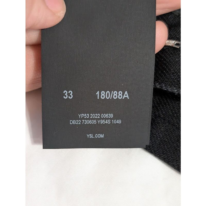 Saint Laurent Paris o1rshd1 D35 70's Flare Denim Jeans in Black Size US 33 - 18 Thumbnail