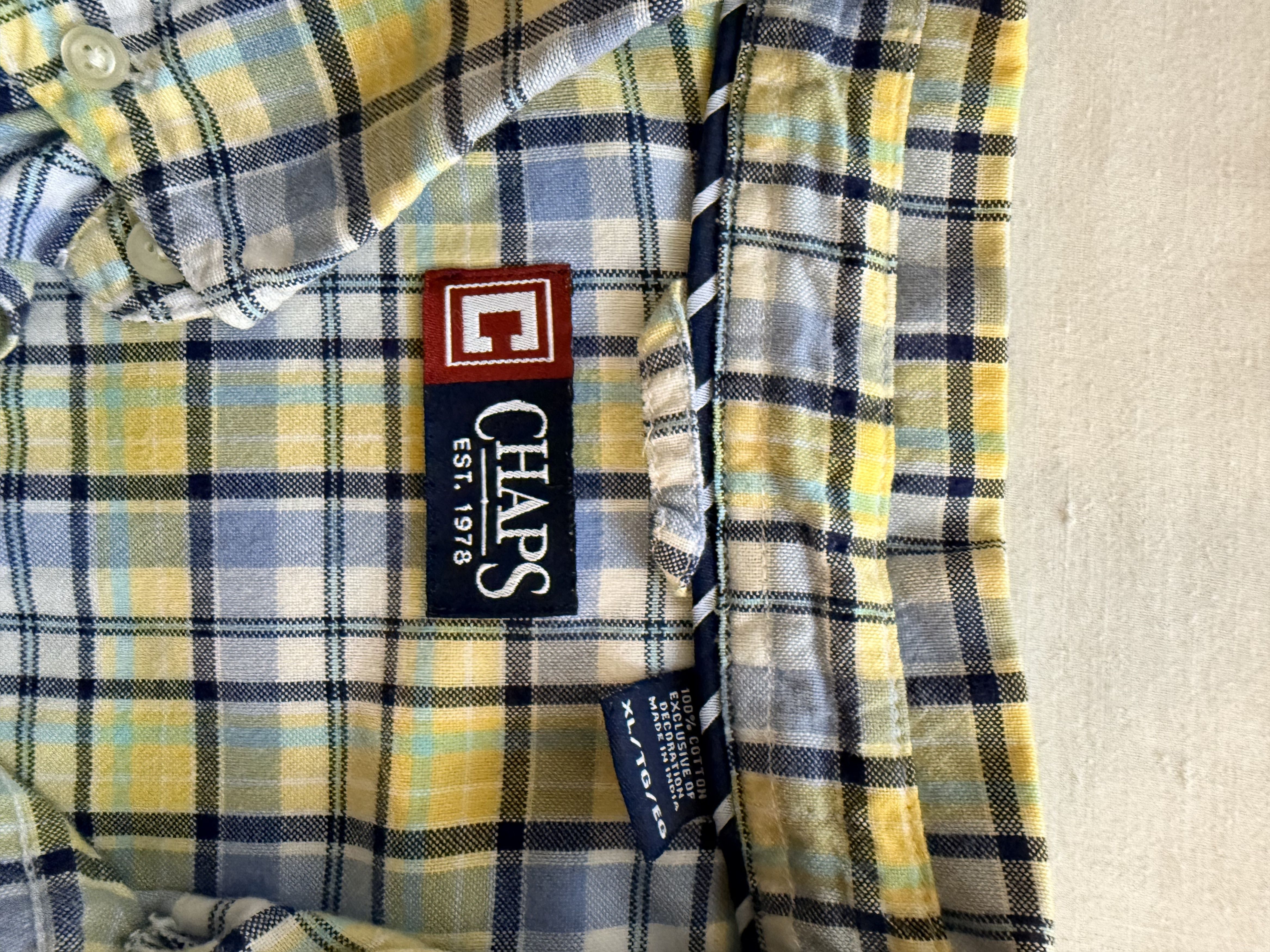 Chaps Checkered long sleeve shirt Size US XL / EU 56 / 4 - 5 Thumbnail