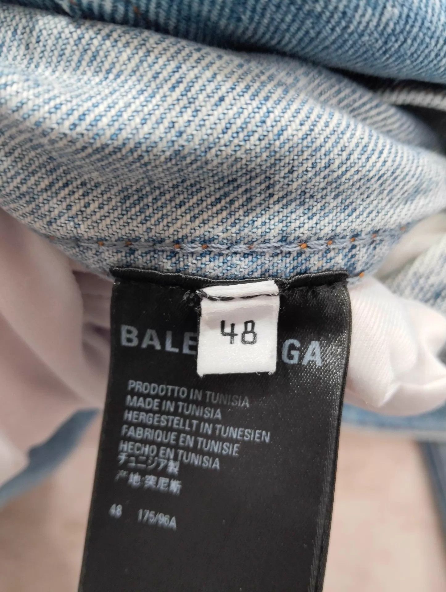 Balenciaga Balenciaga 7-Lang Print Logo Oversized Denim Jkt 48 Size US M / EU 48-50 / 2 - 6 Thumbnail
