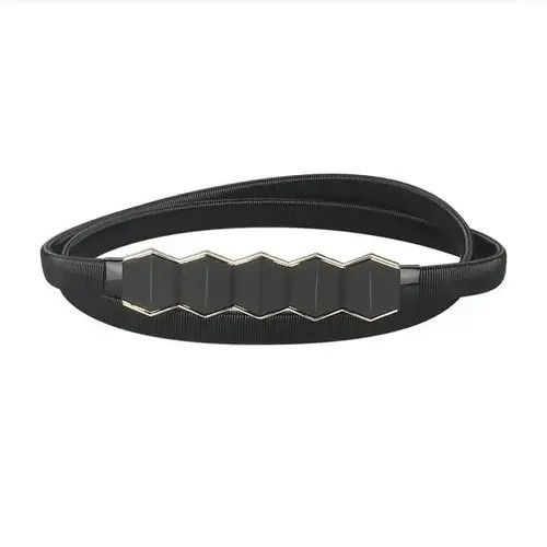 VIBE Y2k Black Elastic Belt Size ONE SIZE - 3 Thumbnail