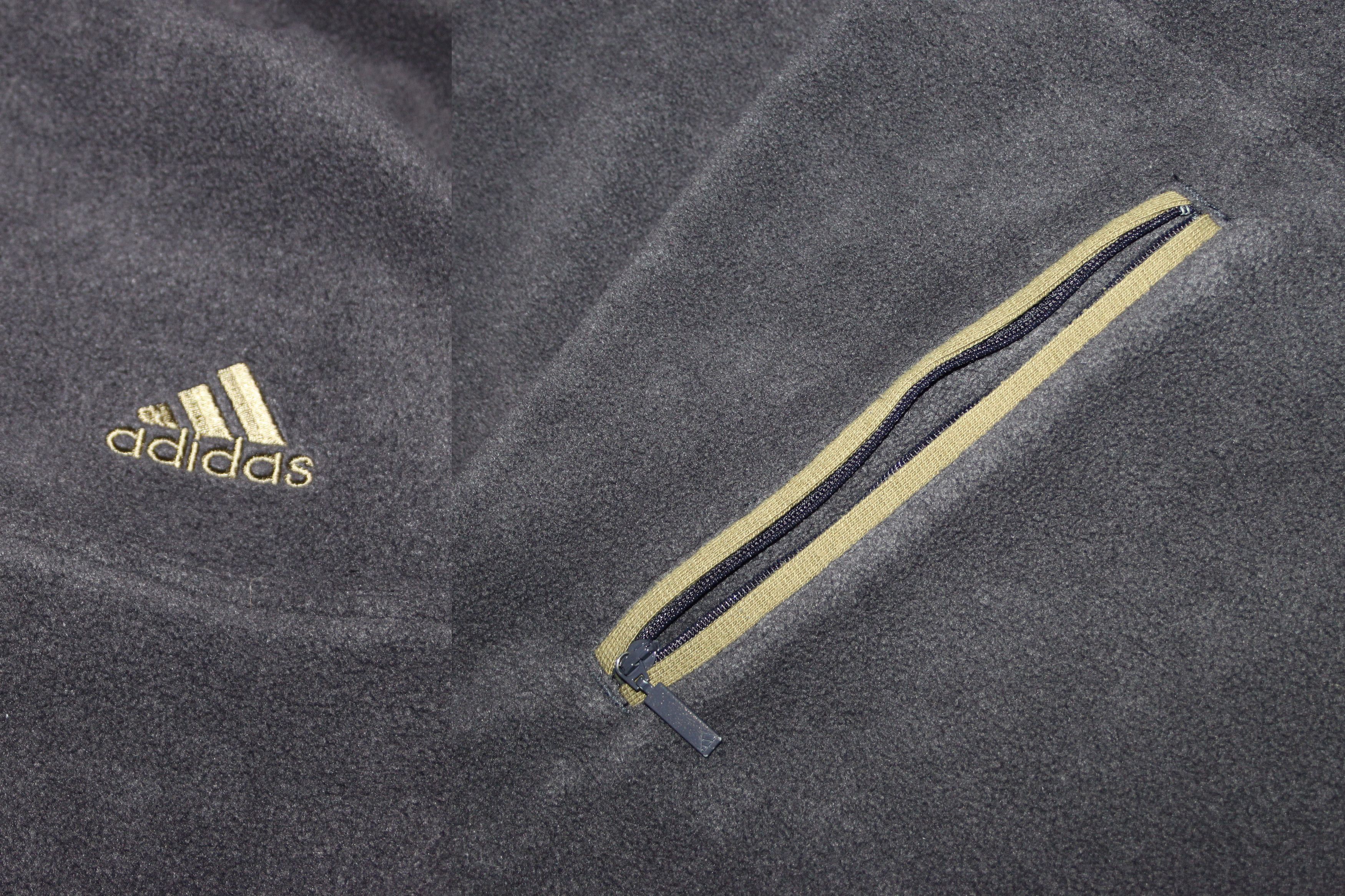 Adidas 90s Vintage Adidas Fleece Jacket Full Zip Size US L / EU 52-54 / 3 - 4 Thumbnail