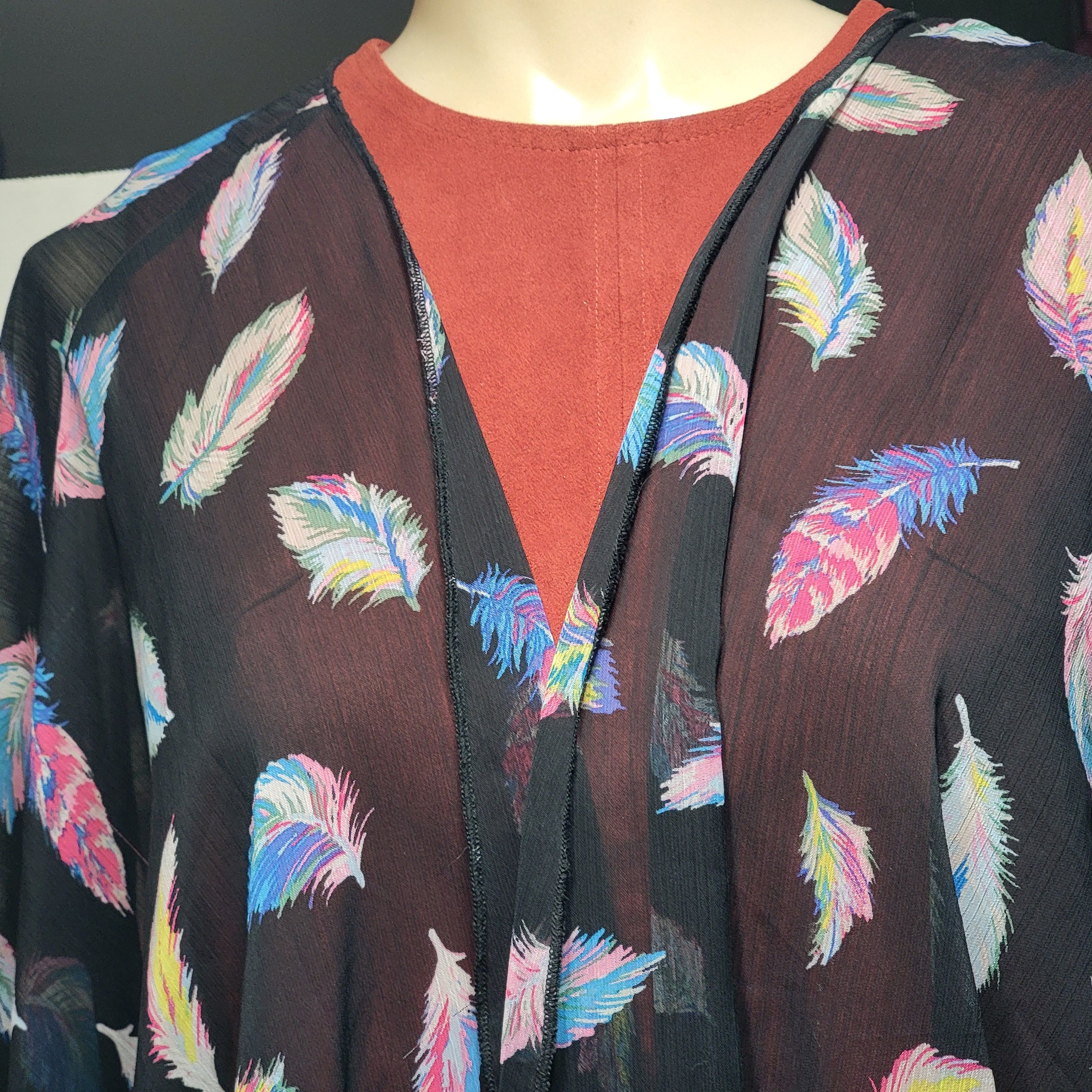 Other Xhilaration Sheer Cover Jacket w/Fringe- Size L/XL Size L / US 10 / IT 46 - 2 Thumbnail