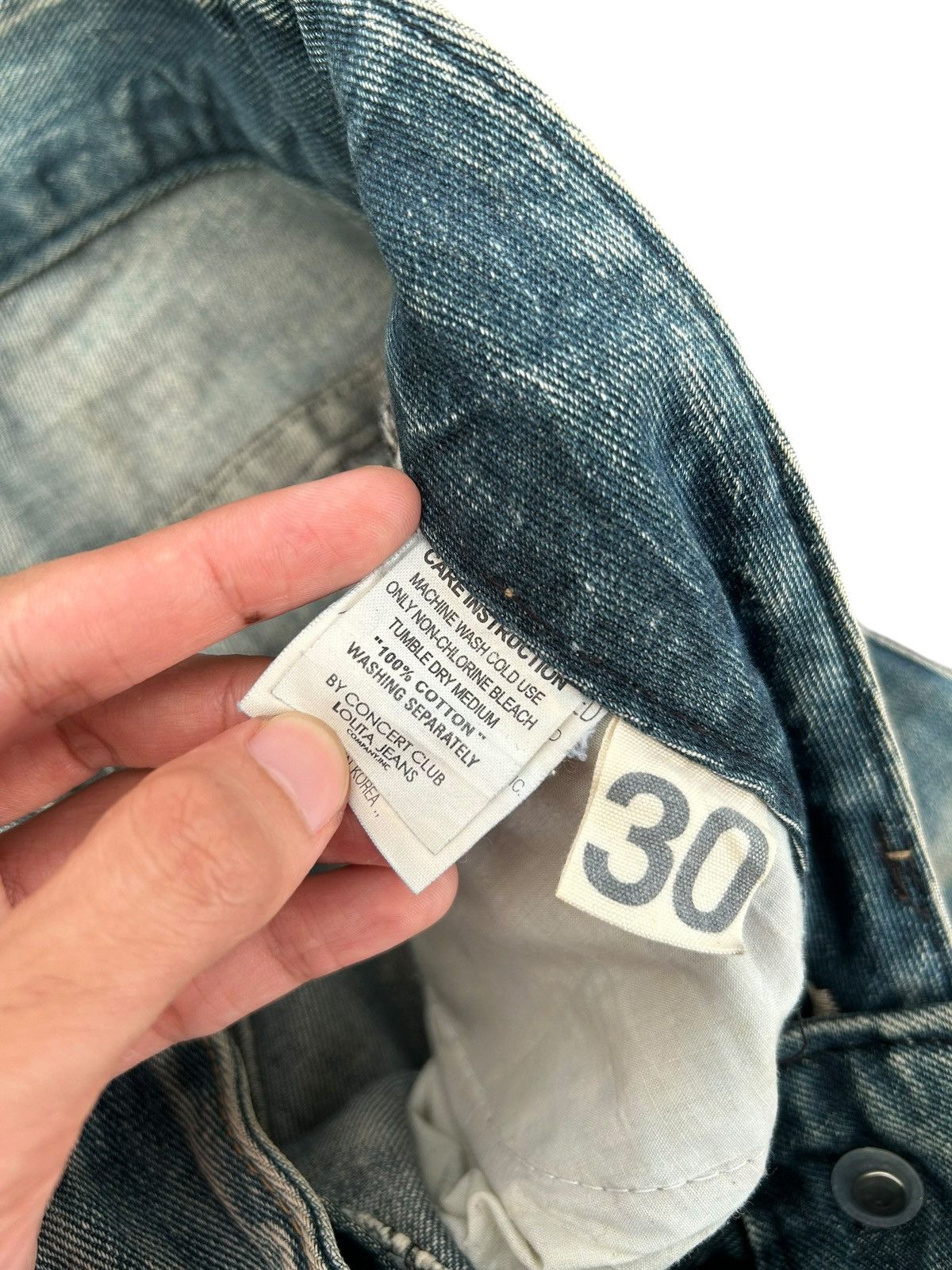 Kapital YOSHITOMO NARA LOLITA Exotic Vintage Distressed Denim Jeans Size US 34 / EU 50 - 10 Thumbnail