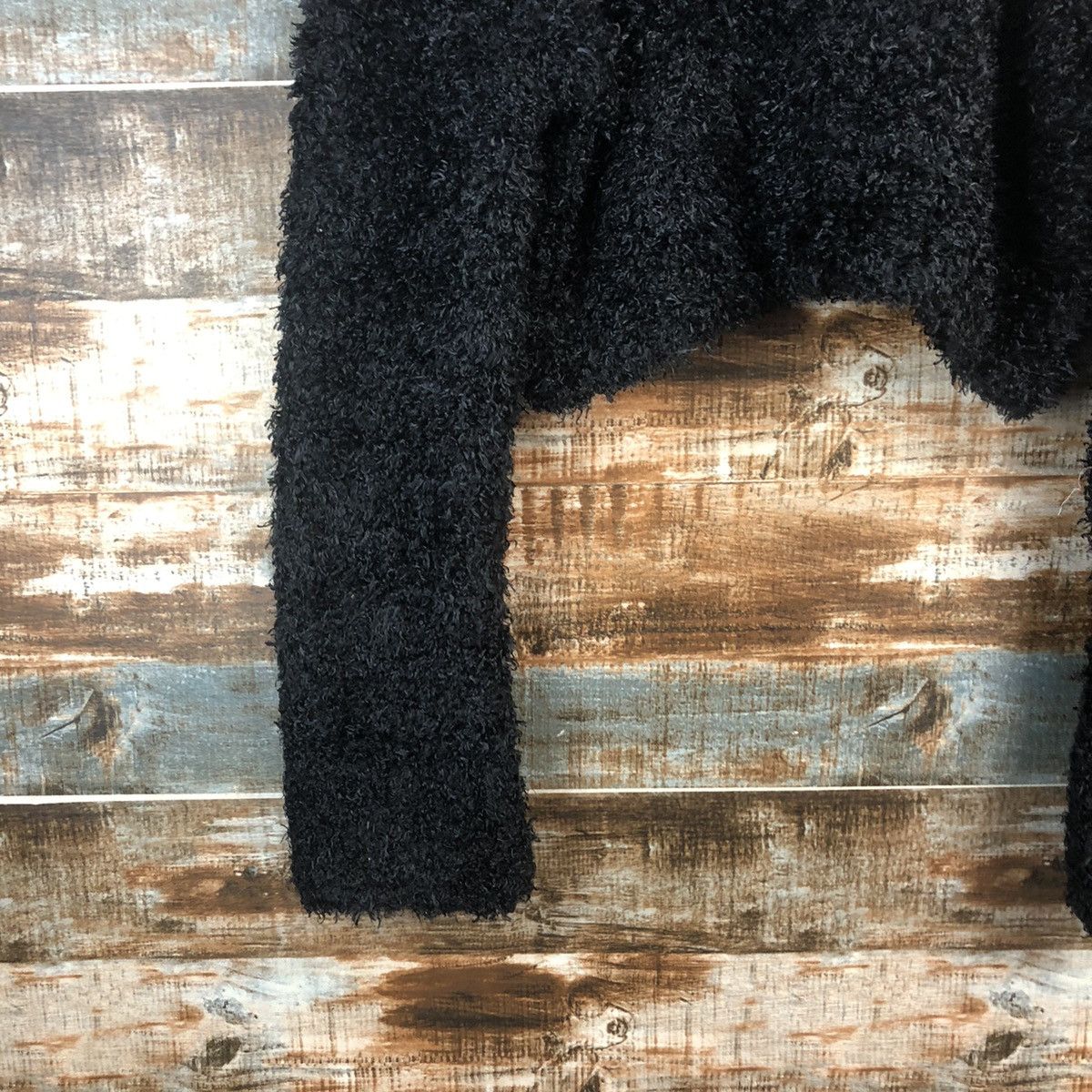 Japanese Brand DL Revlon Newyork Black Mohair Knitwear #C035 Size L / US 10 / IT 46 - 4 Thumbnail