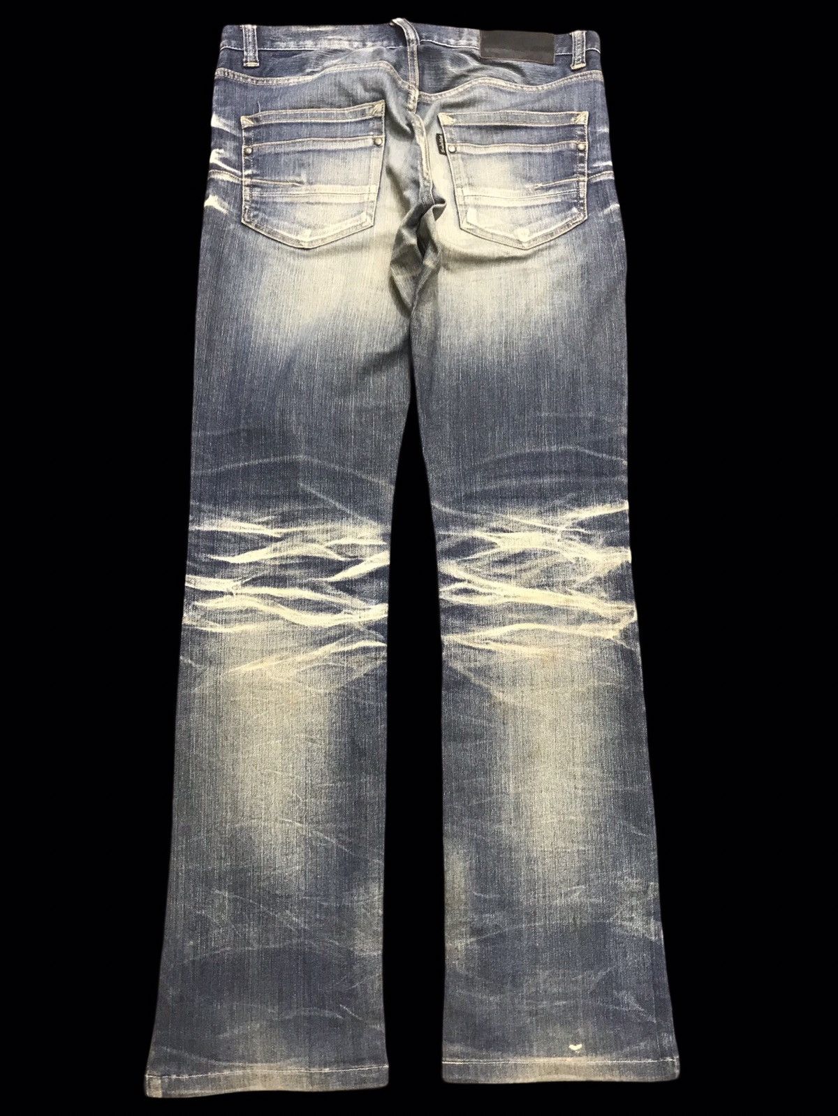 Japanese Brand 💥FLARE💥Tornado Mart Claws Fades ARCHIVAL Dirty Denim F239 Size US 32 / EU 48 - 2 Thumbnail