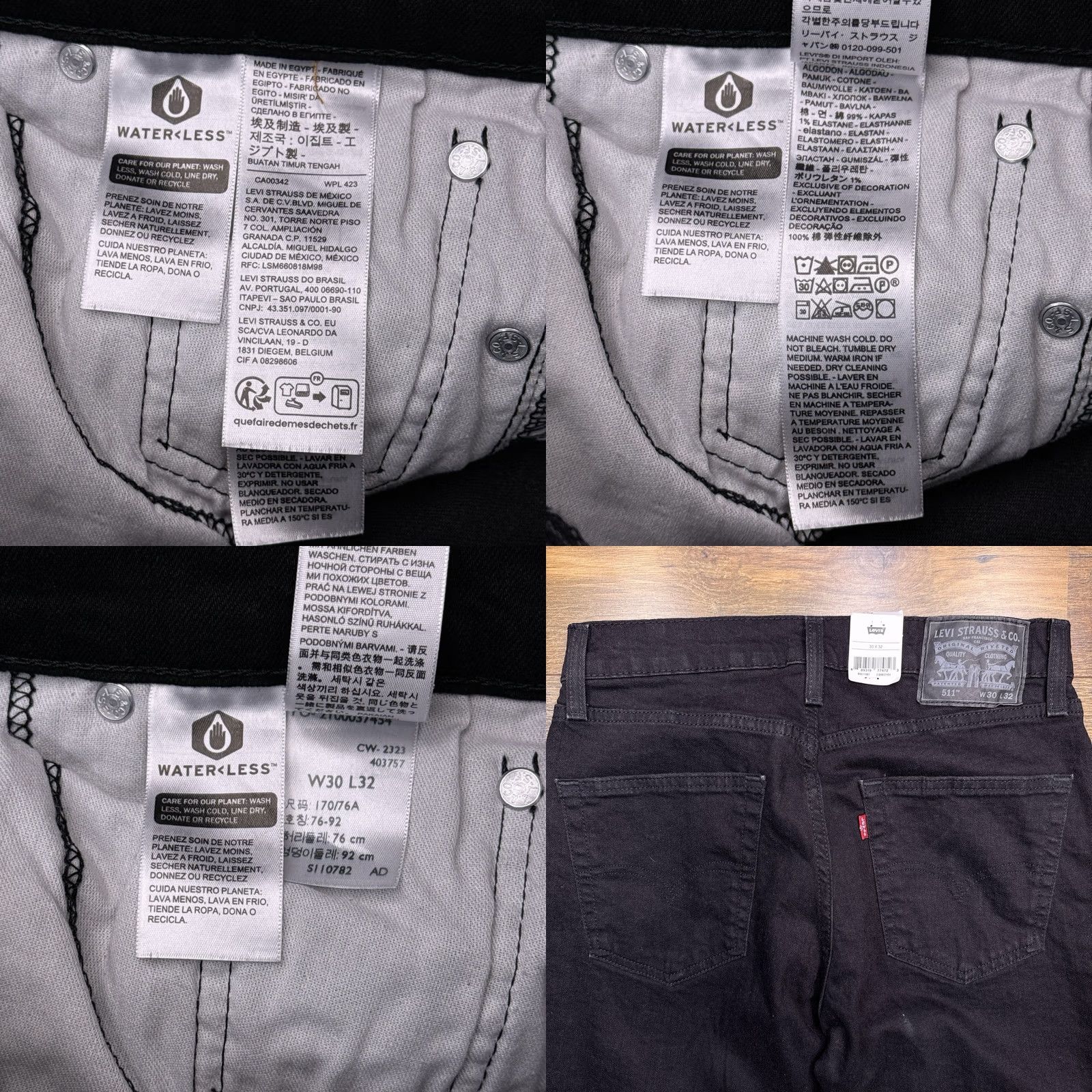 Levi's Levis 511 Slim Jeans Mens 30x32 Mid Rise Stretch Performance Flex New Size US 30 / EU 46 - 8 Thumbnail