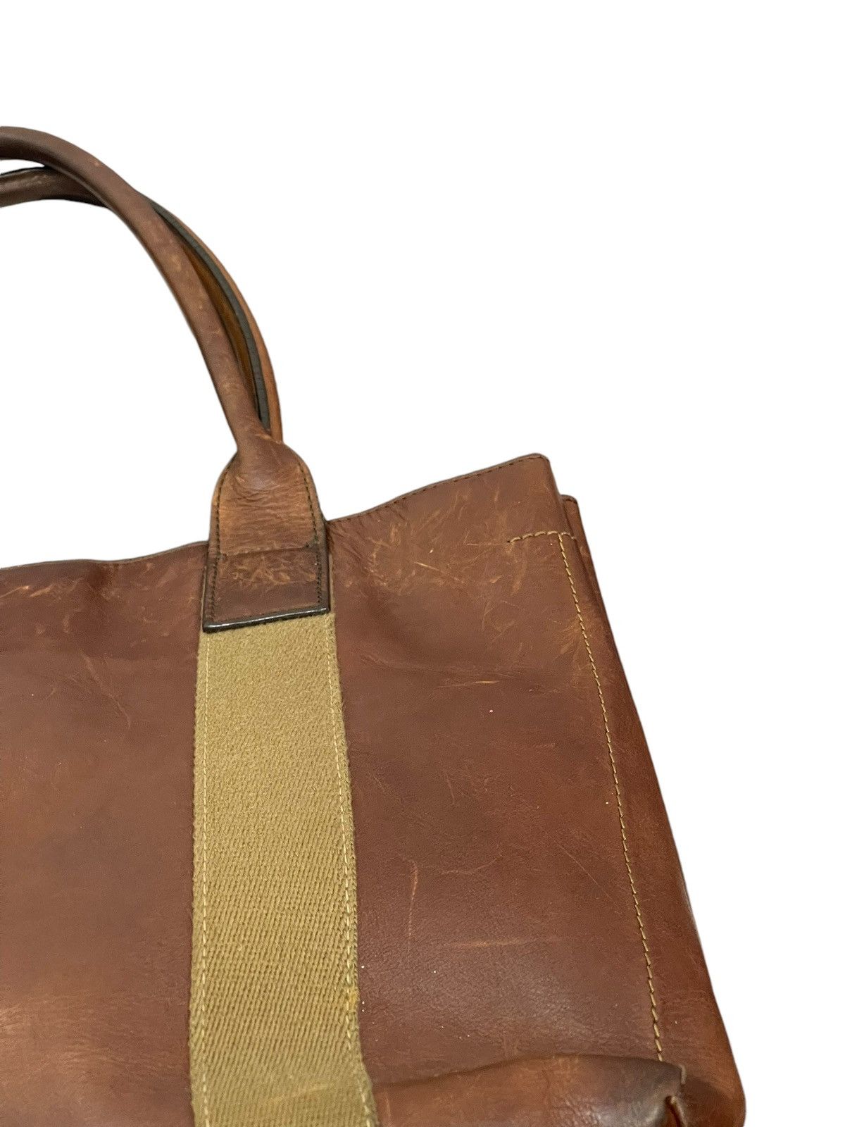 Japanese Brand Full Leather Patina Sazaby Japan Tote Shoulder Bag 1🟩1 Size ONE SIZE - 17 Thumbnail