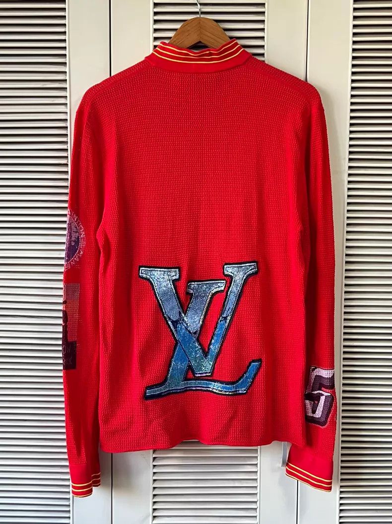 Louis Vuitton Louis Vuitton Red stitching design sweater Size US M / EU 48-50 / 2 - 1 Thumbnail