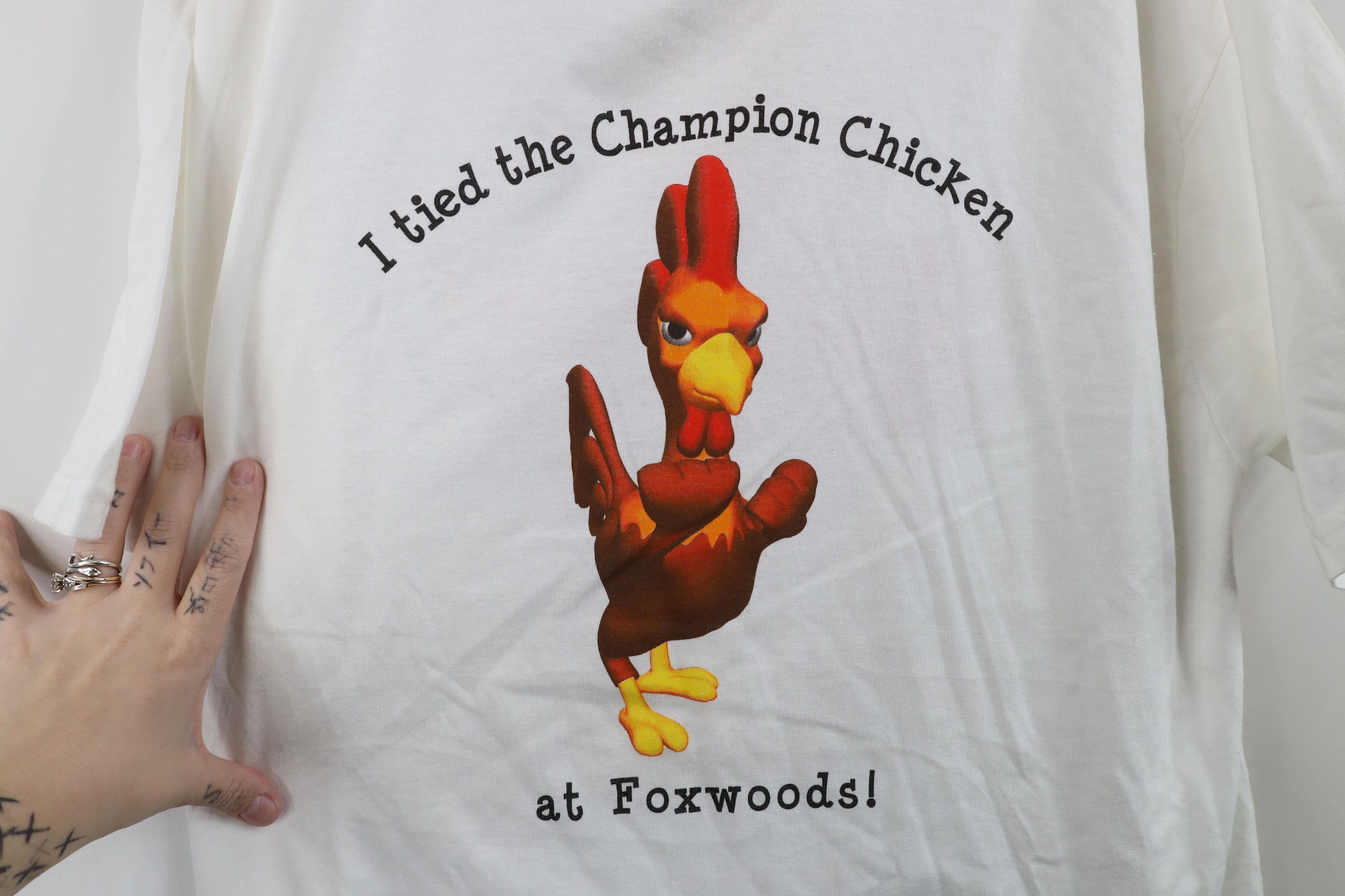 Vintage Vintage Pollo Loco Champion Chicken Challenge T-Shirt White Size US XL / EU 56 / 4 - 4 Thumbnail
