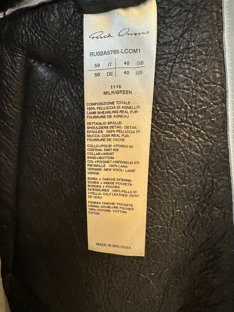 Rick Owens Rick Owens Shearling Leather Jacket FW21-2506 Size US M / EU 48-50 / 2 - 6 Thumbnail