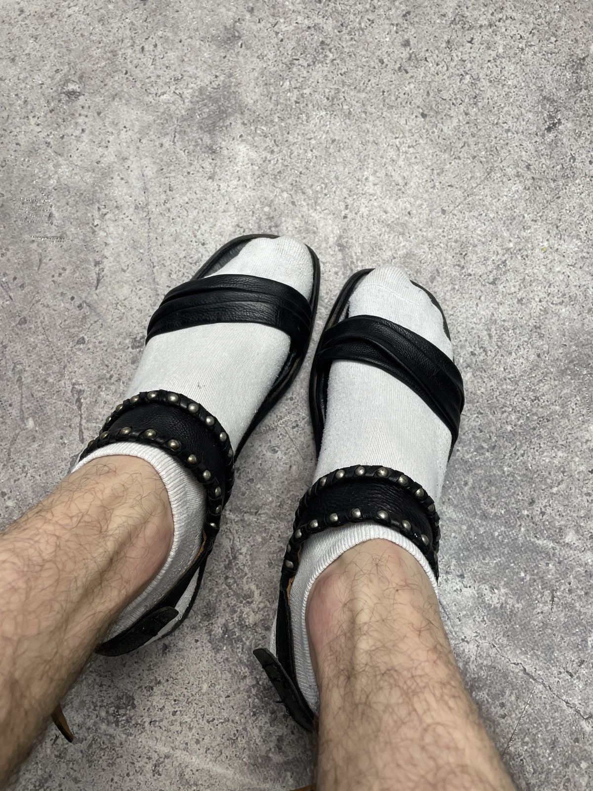 Vintage AS 98 Guidi Style Sandal High Leather Biker Boots