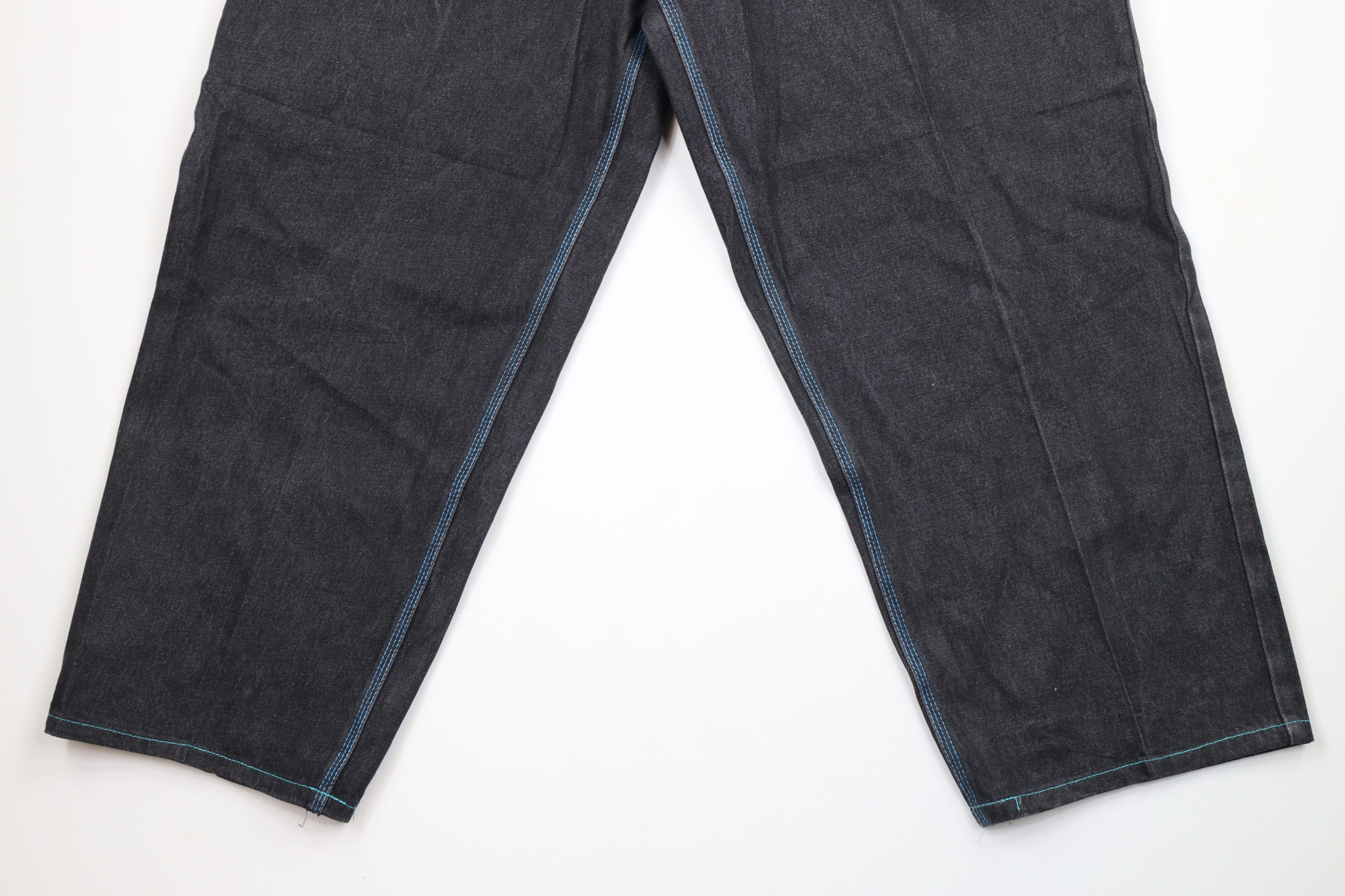 Vintage Vintage 90s Streetwear Baggy Fit Wide Leg Denim Jeans Black Size US 44 / EU 60 - 4 Thumbnail
