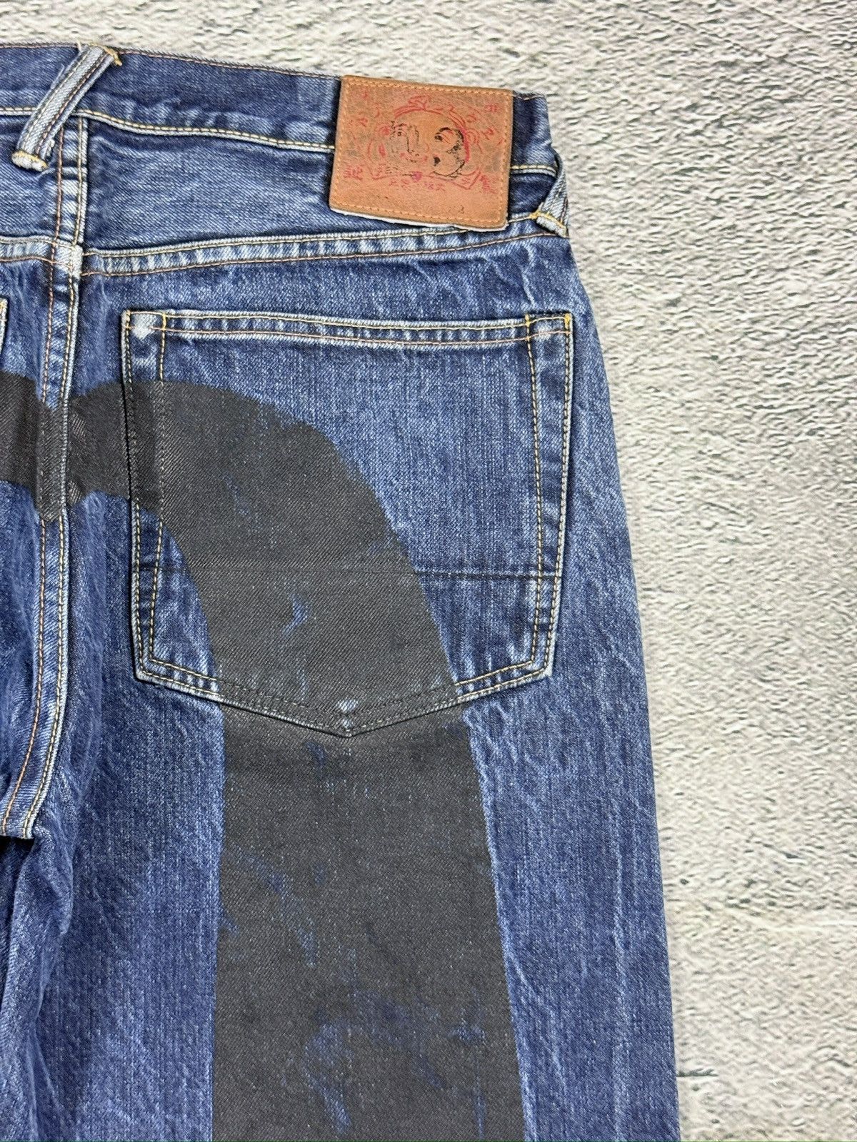 Evisu Evisu jeans daicock big logo black selvedge denim navy Size US 32 / EU 48 - 4 Thumbnail