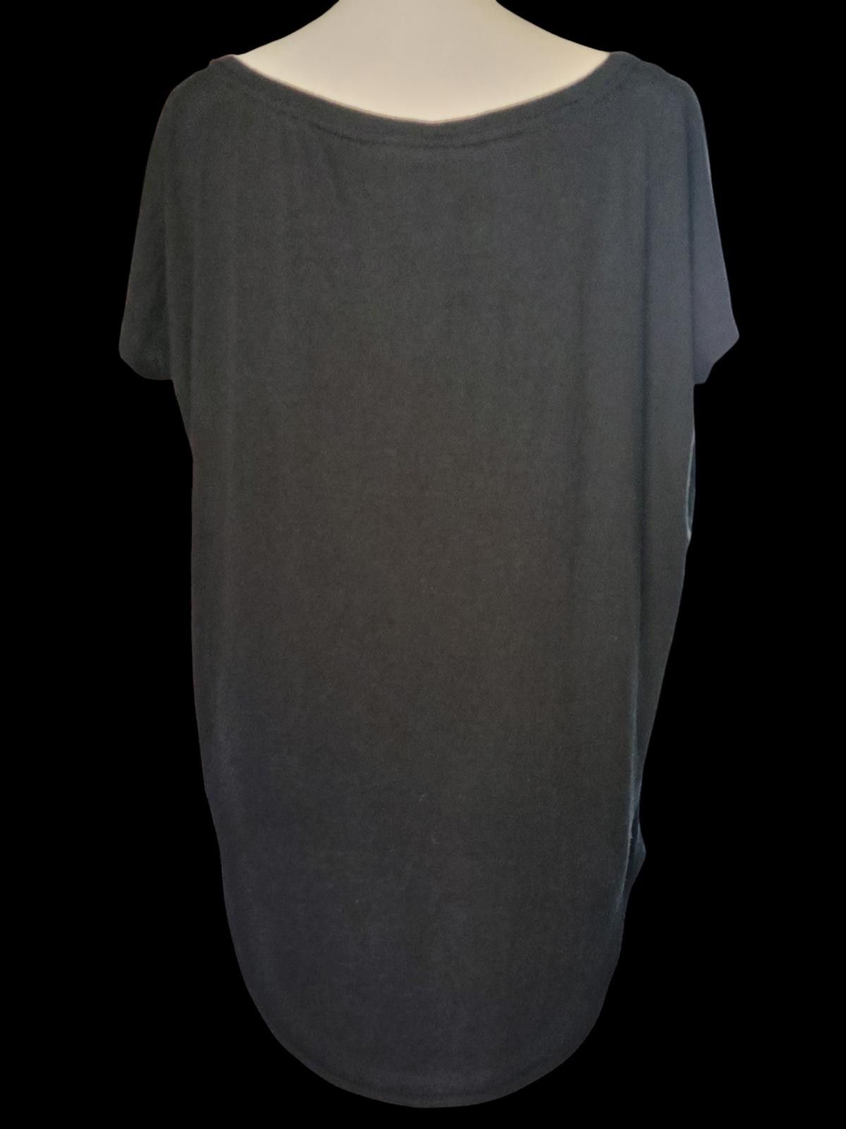 Express Express Basic Black Short Sleeve T-Shirt for Women Size S / US 4 / IT 40 - 6 Thumbnail