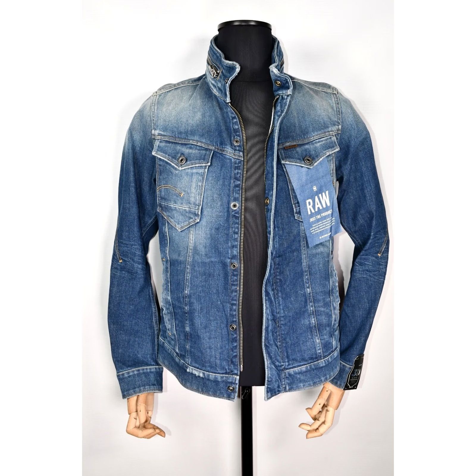 G-Star G-Star Arc Chopper 3D Slim Jacket DK Aged Restored Wils Stretch Denim size L Men Jacket Denim Size US L / EU 52-54 / 3 - 7 Thumbnail
