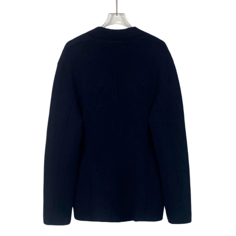Prada Prada Dark blue wool lapel single-breasted knitted jacket 2 Size US M / EU 48-50 / 2 - 2 Thumbnail