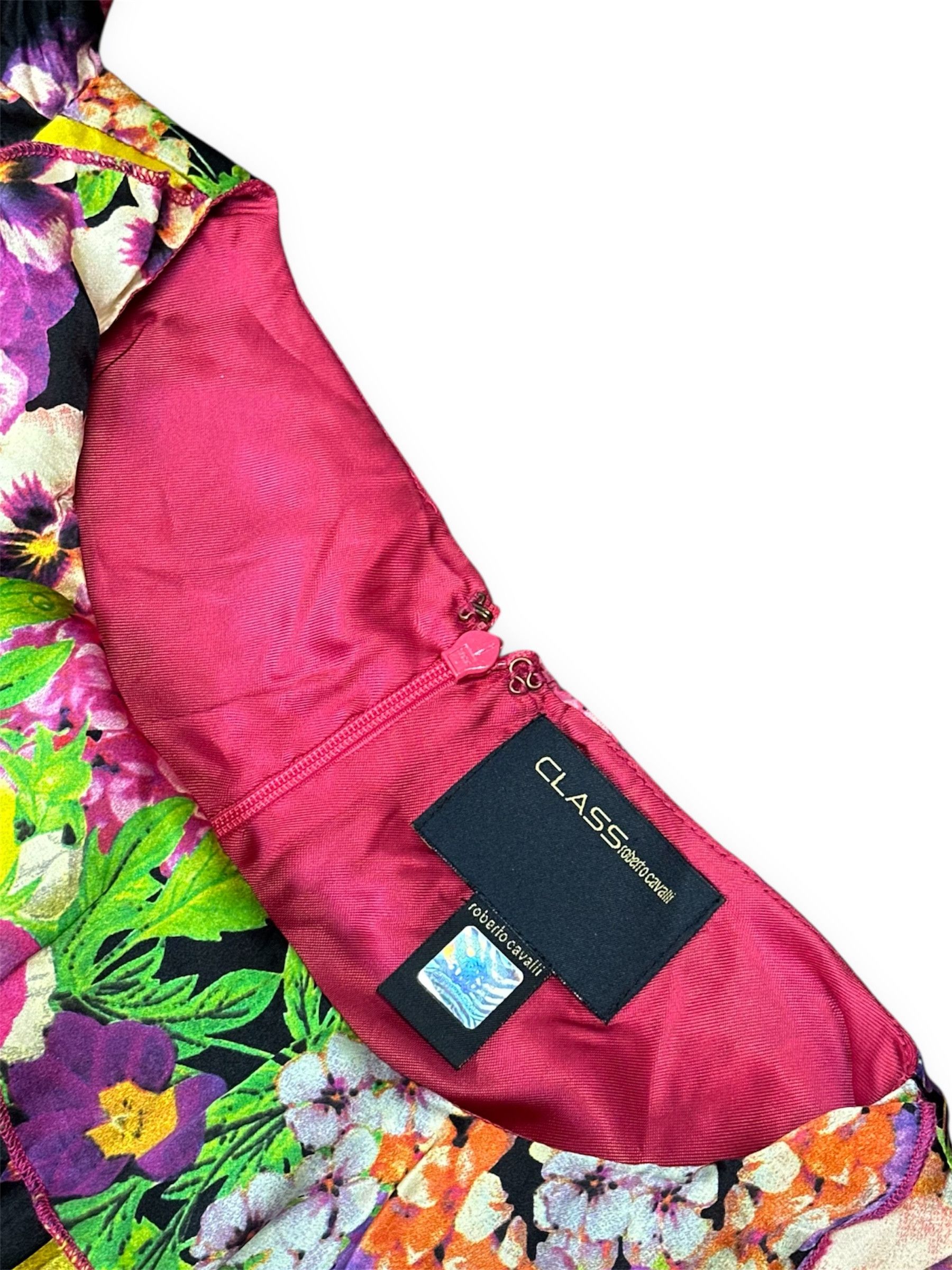 Roberto Cavalli Cavalli Class flower printed atlas dess Size M / US 6-8 / IT 42-44 - 4 Thumbnail