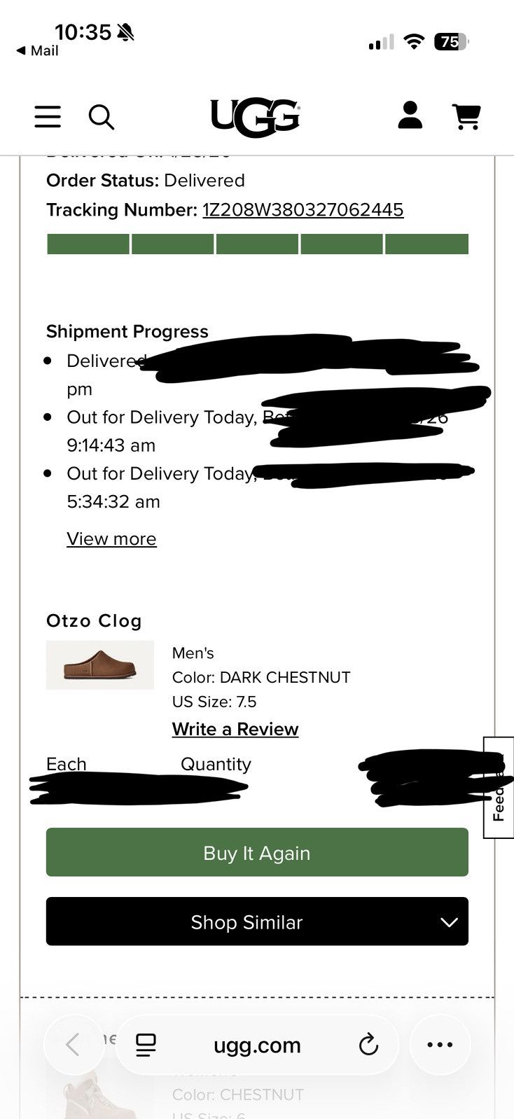 Ugg Ugg men otzo clog Size US 7.5 / EU 40-41 - 7 Thumbnail