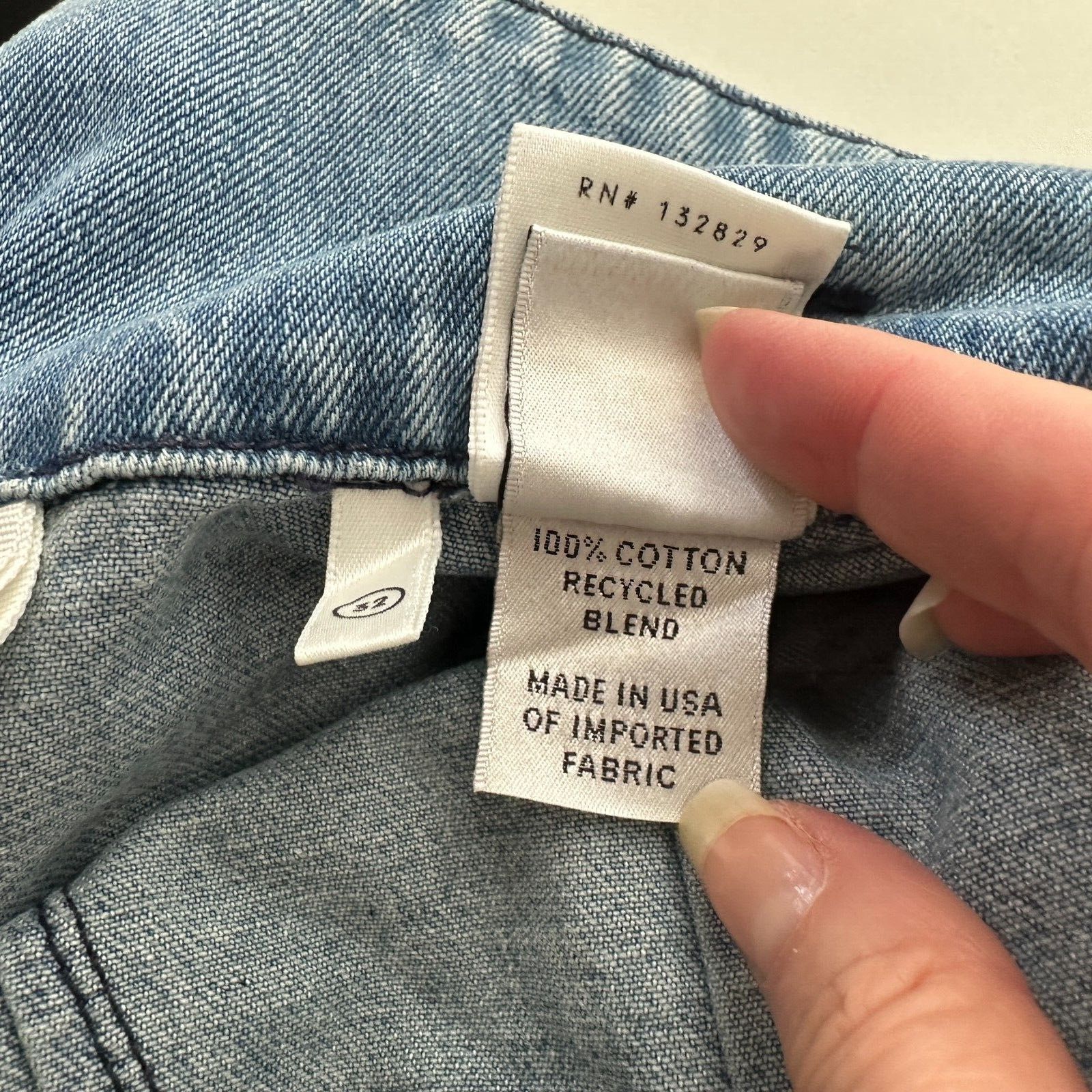 GRLFRND GRLFRND Ava Medium Wash Denim Skirt Grommet Belt Frayed Hem Size 32" / US 10 / IT 46 - 10 Thumbnail