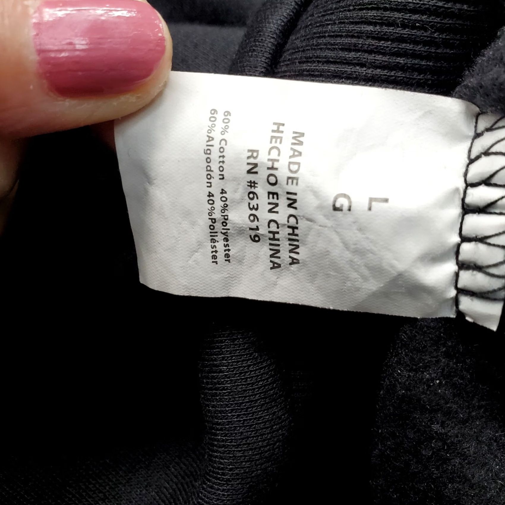 Bebe Bebe Womens Hoodie Size L Black Fleece Lined Sherpa Hood Kangaroo Pockets Pullover Size L / US 10 / IT 46 - 7 Thumbnail
