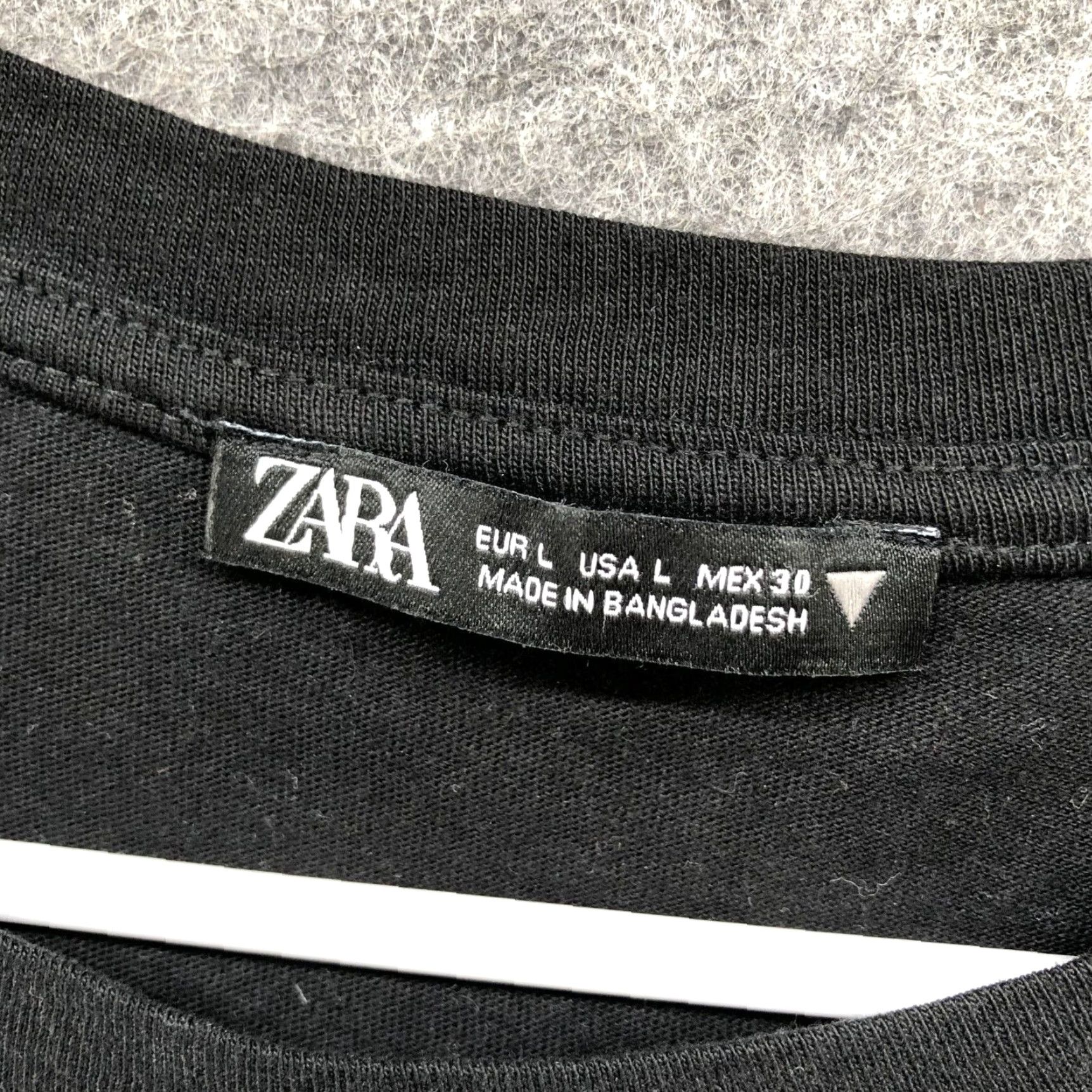 Zara Womens Cotton Crewneck Twist Front Black Zara T Shirt L Extra Large XL Size L / US 10 / IT 46 - 7 Thumbnail