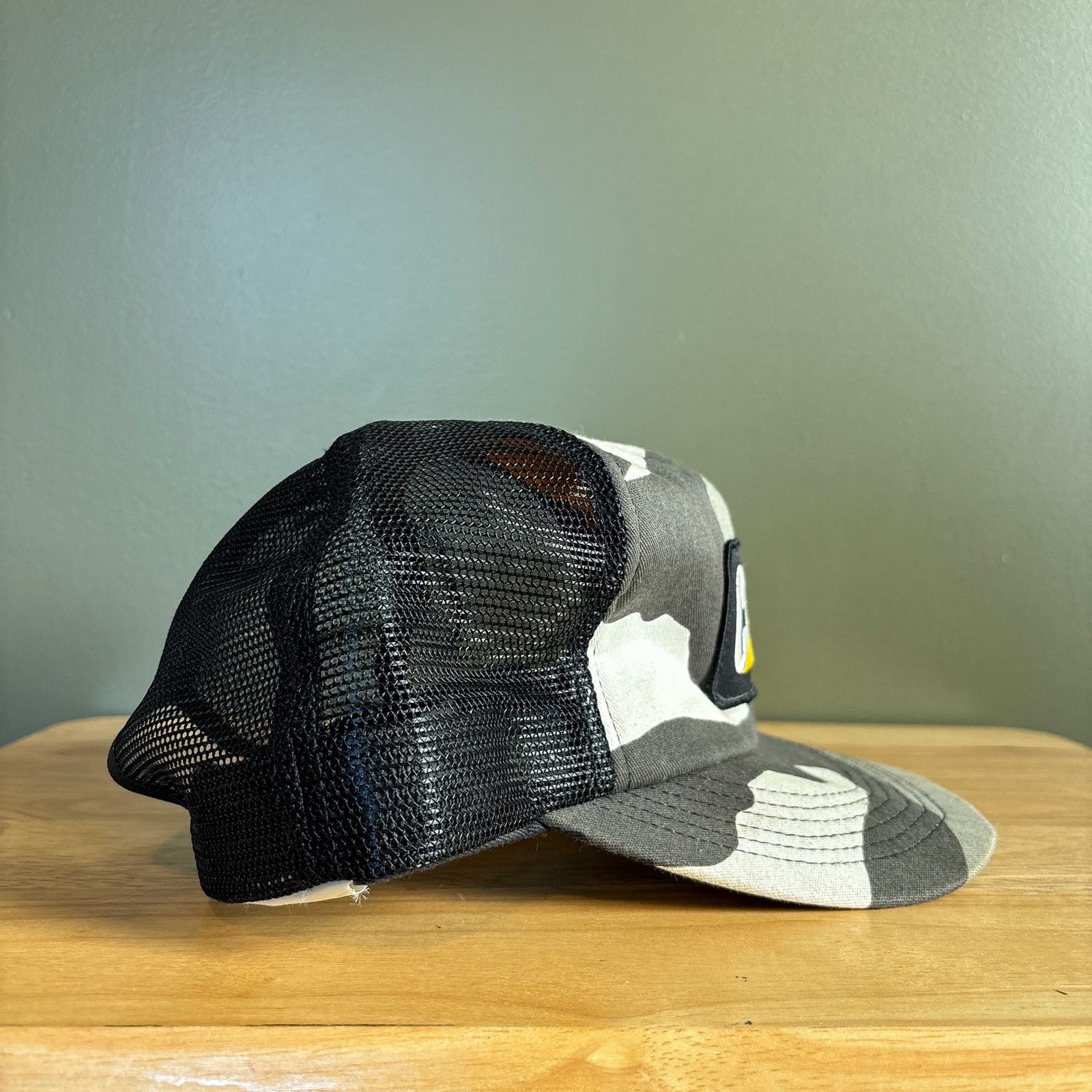 Other Vintage CAT Caterpillar Camouflage Mesh Trucker Snapback Hat Size ONE SIZE - 3 Thumbnail