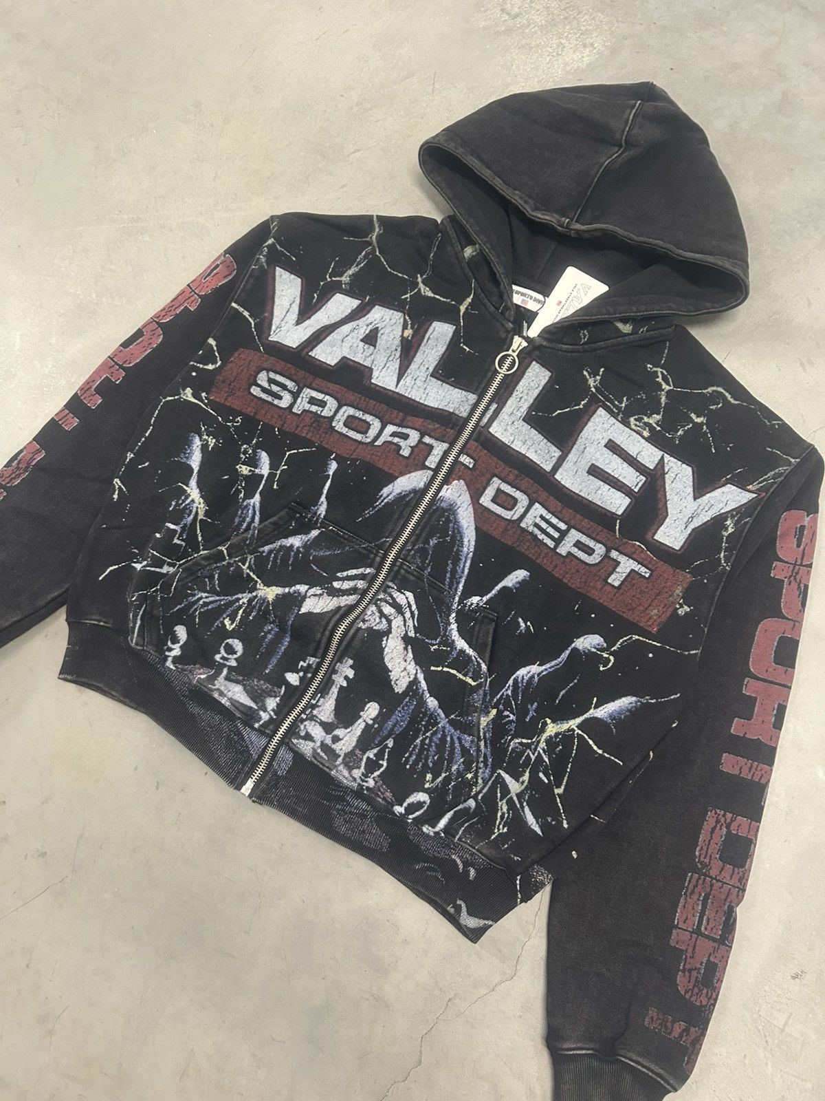 Vale Vale Forever Valley Black Red Mastermind Zip Up Hoodie Size US L / EU 52-54 / 3 - 2 Thumbnail