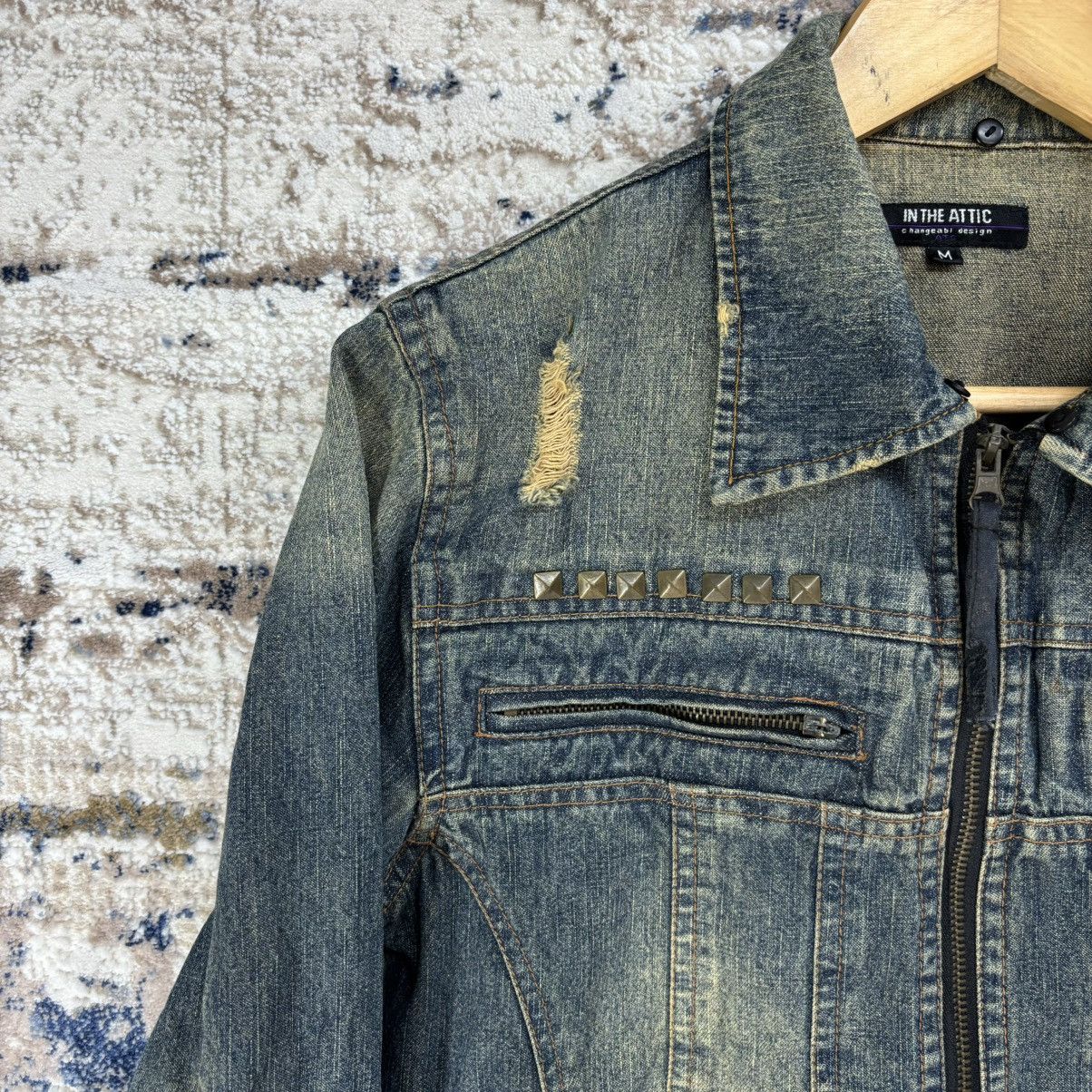 Other IN THE ATTIC DISTRESSED STUDED PUNK STYLE DENIM JACKET Size M / US 6-8 / IT 42-44 - 5 Thumbnail