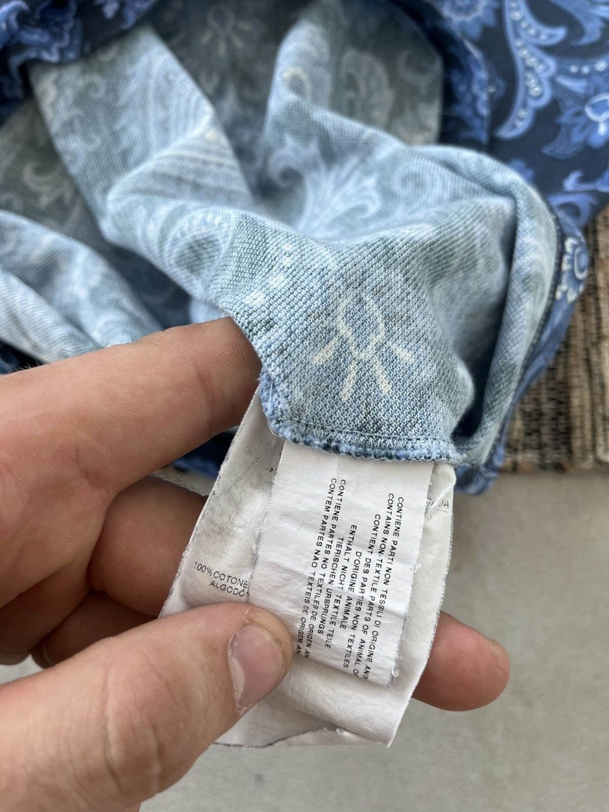 Etro Vintage Luxury Etro Polo T-Shirt Blue Artistic Designs Y2K Size US L / EU 52-54 / 3 - 12 Thumbnail